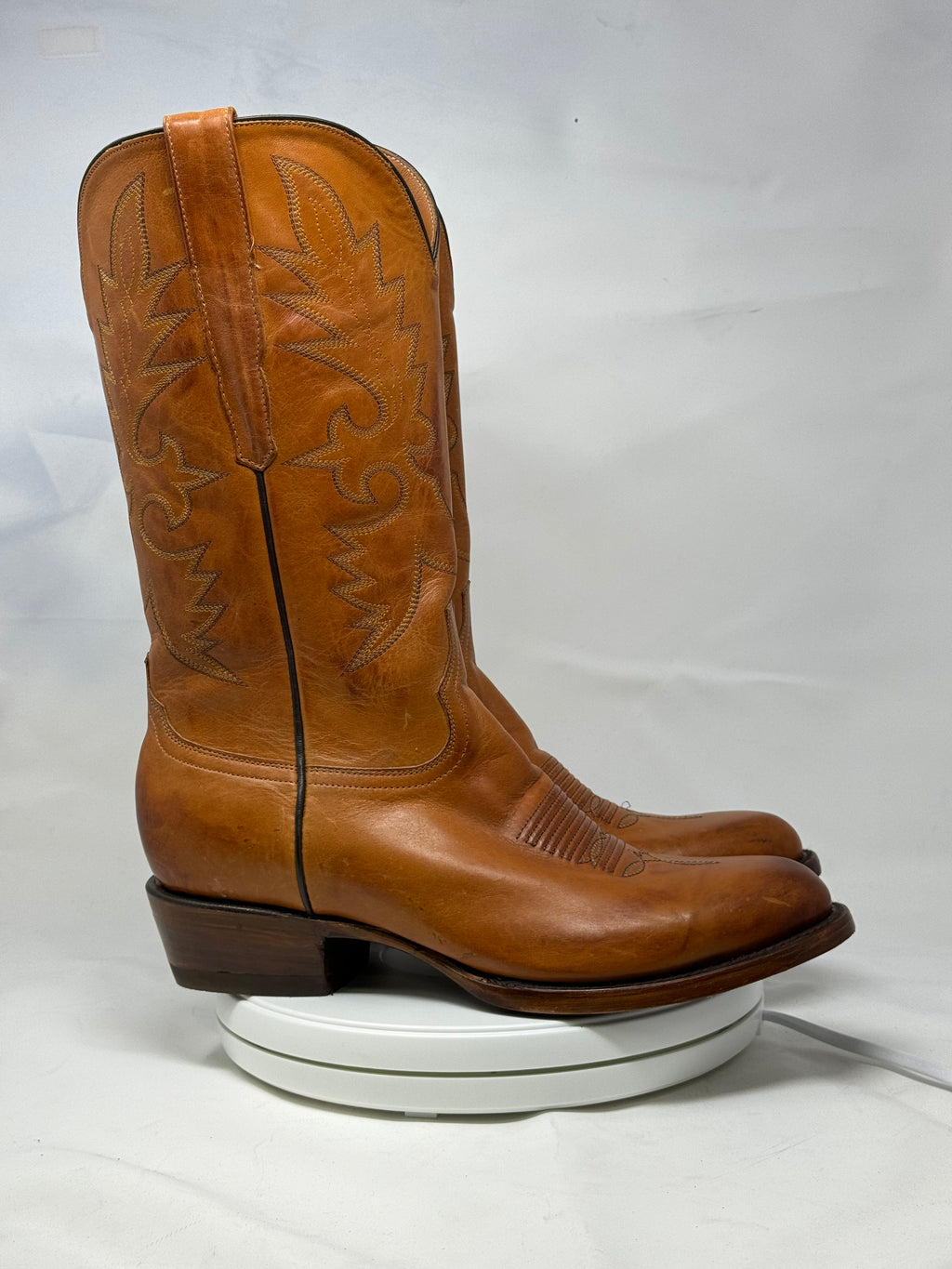 DJ1021 | Don Juan Boots Men's Honey Ranch Hand Burnished R Toe