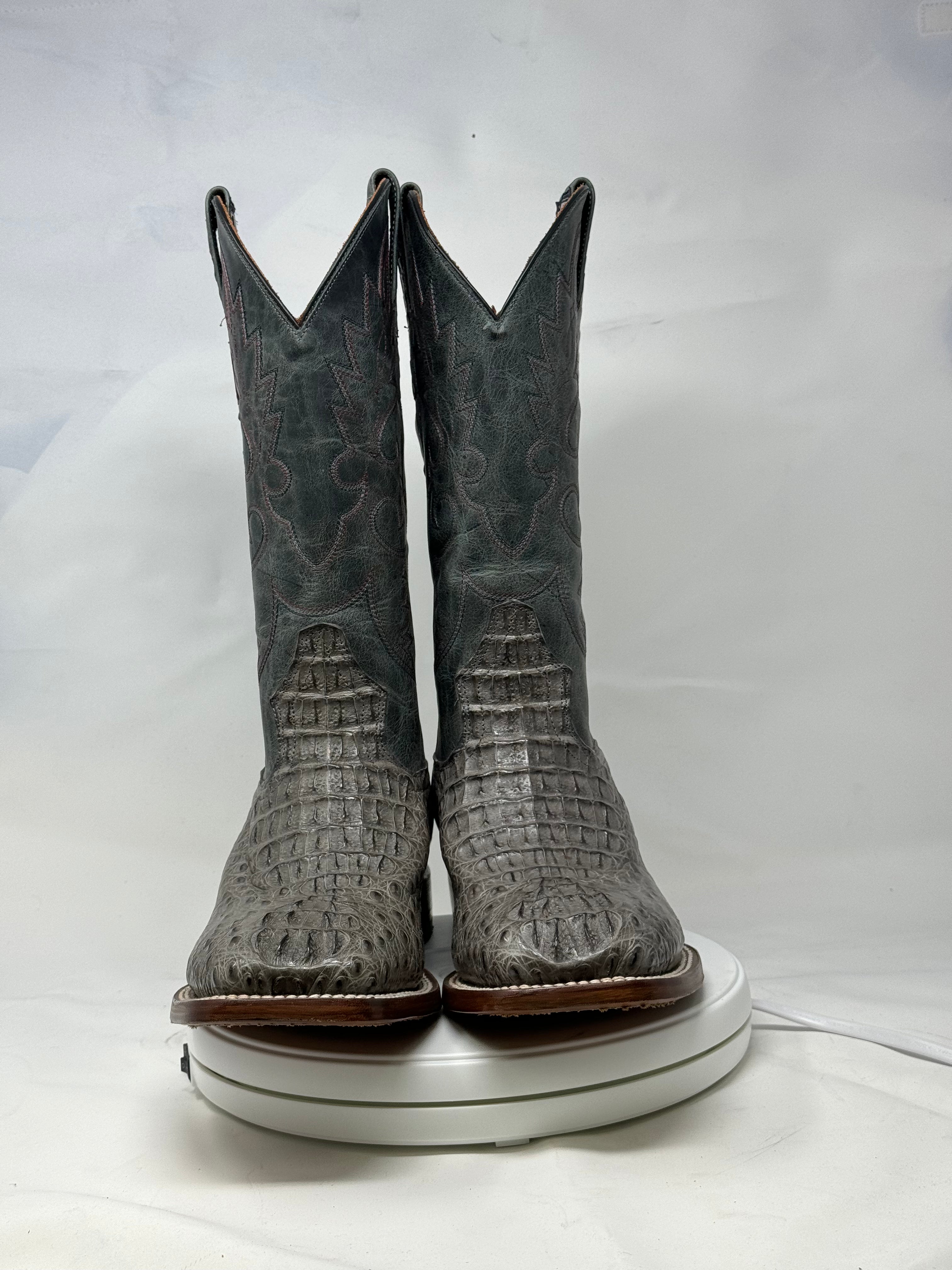 DJ2058 | Don Juan Boots Men's Caiman Hornback Dark Grey H Toe P