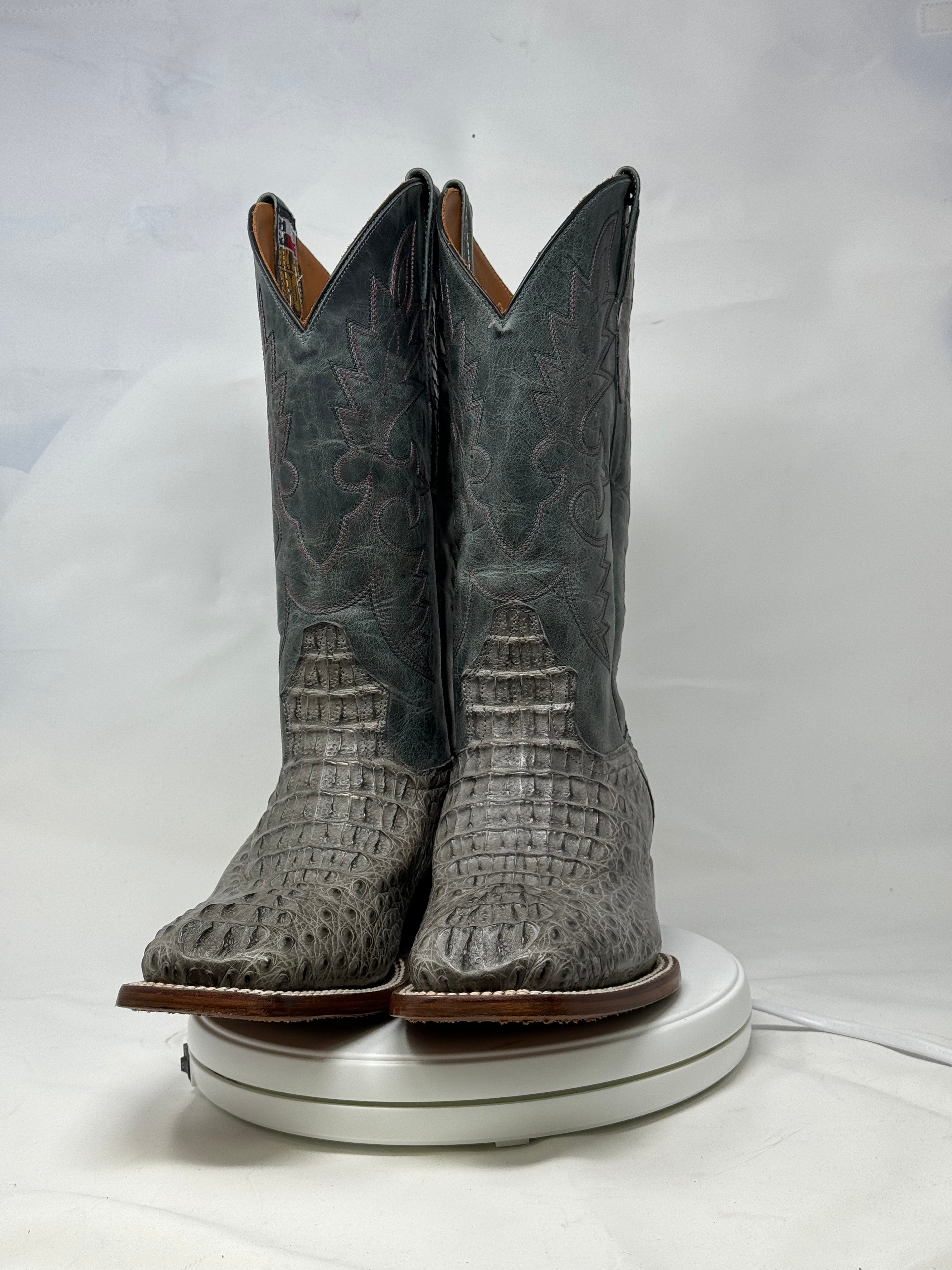 DJ2058 | Don Juan Boots Men's Caiman Hornback Dark Grey H Toe P