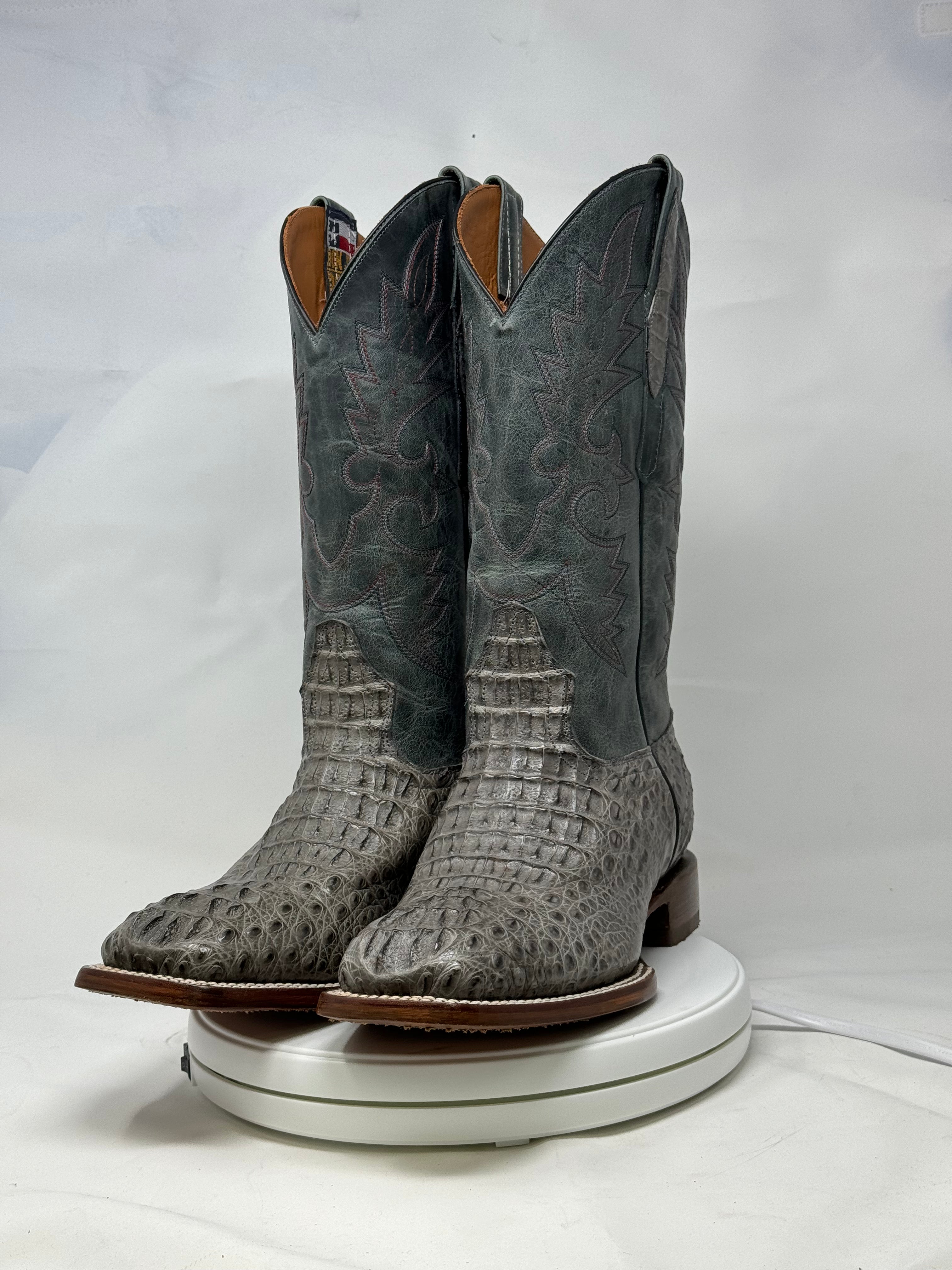 DJ2058 | Don Juan Boots Men's Caiman Hornback Dark Grey H Toe P