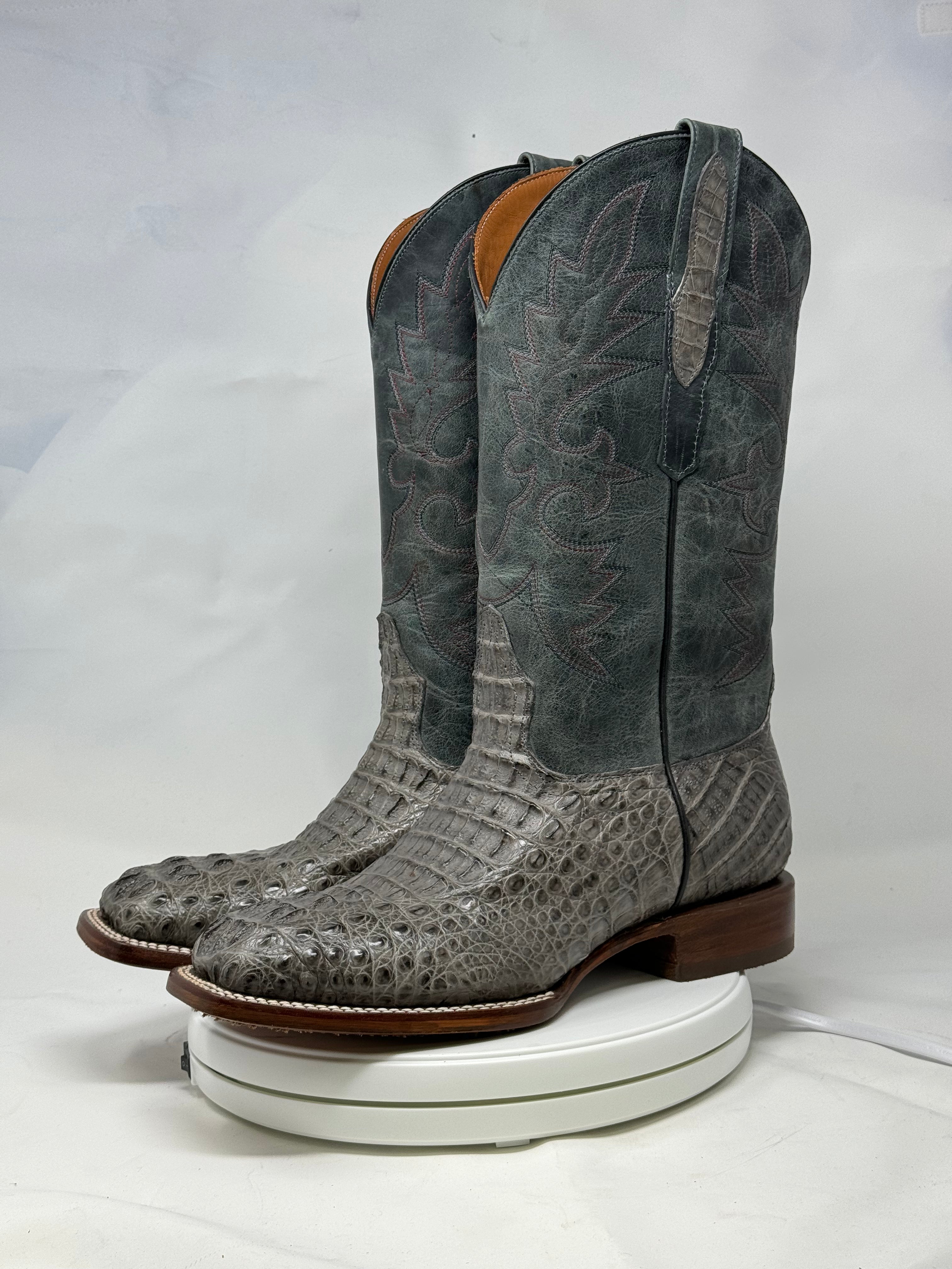 DJ2058 | Don Juan Boots Men's Caiman Hornback Dark Grey H Toe P