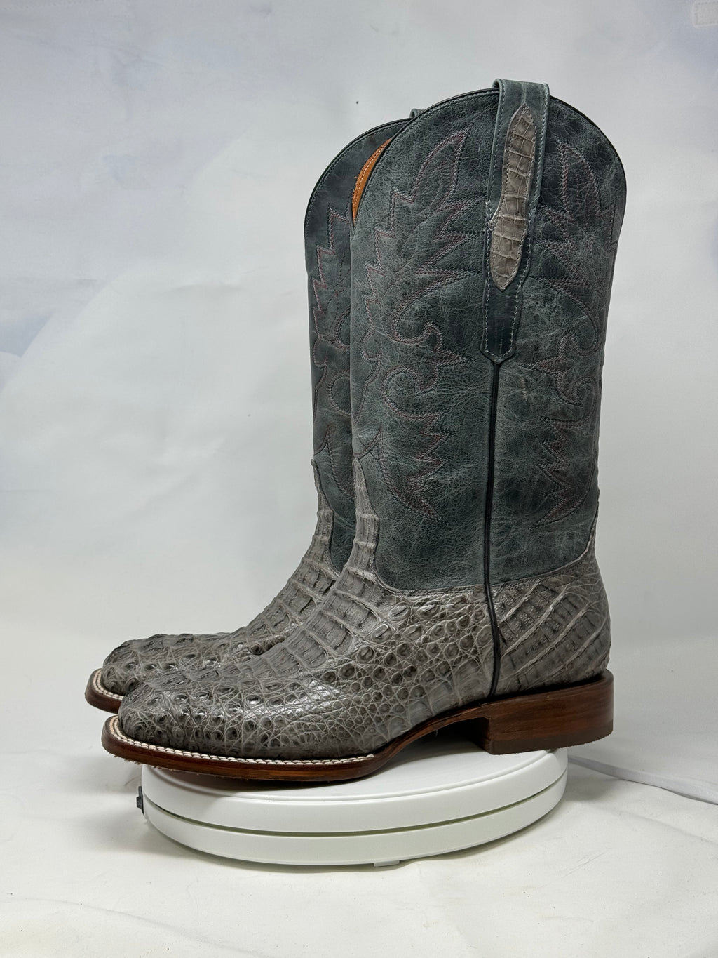 DJ2058 | Don Juan Boots Men's Caiman Hornback Dark Grey H Toe P