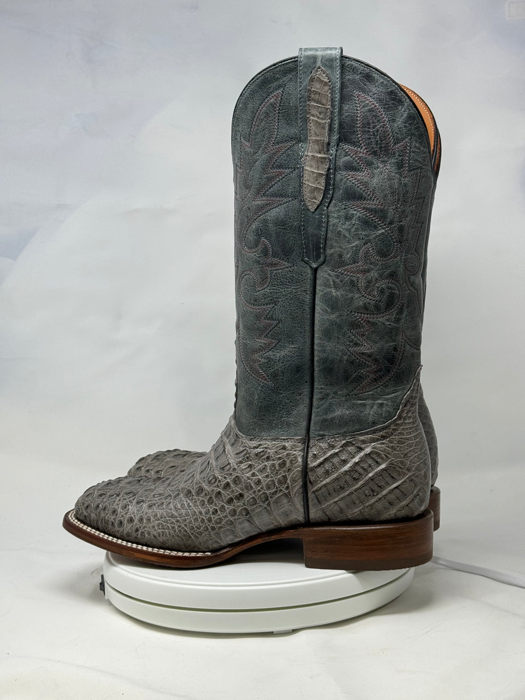 DJ2058 | Don Juan Boots Men's Caiman Hornback Dark Grey H Toe P