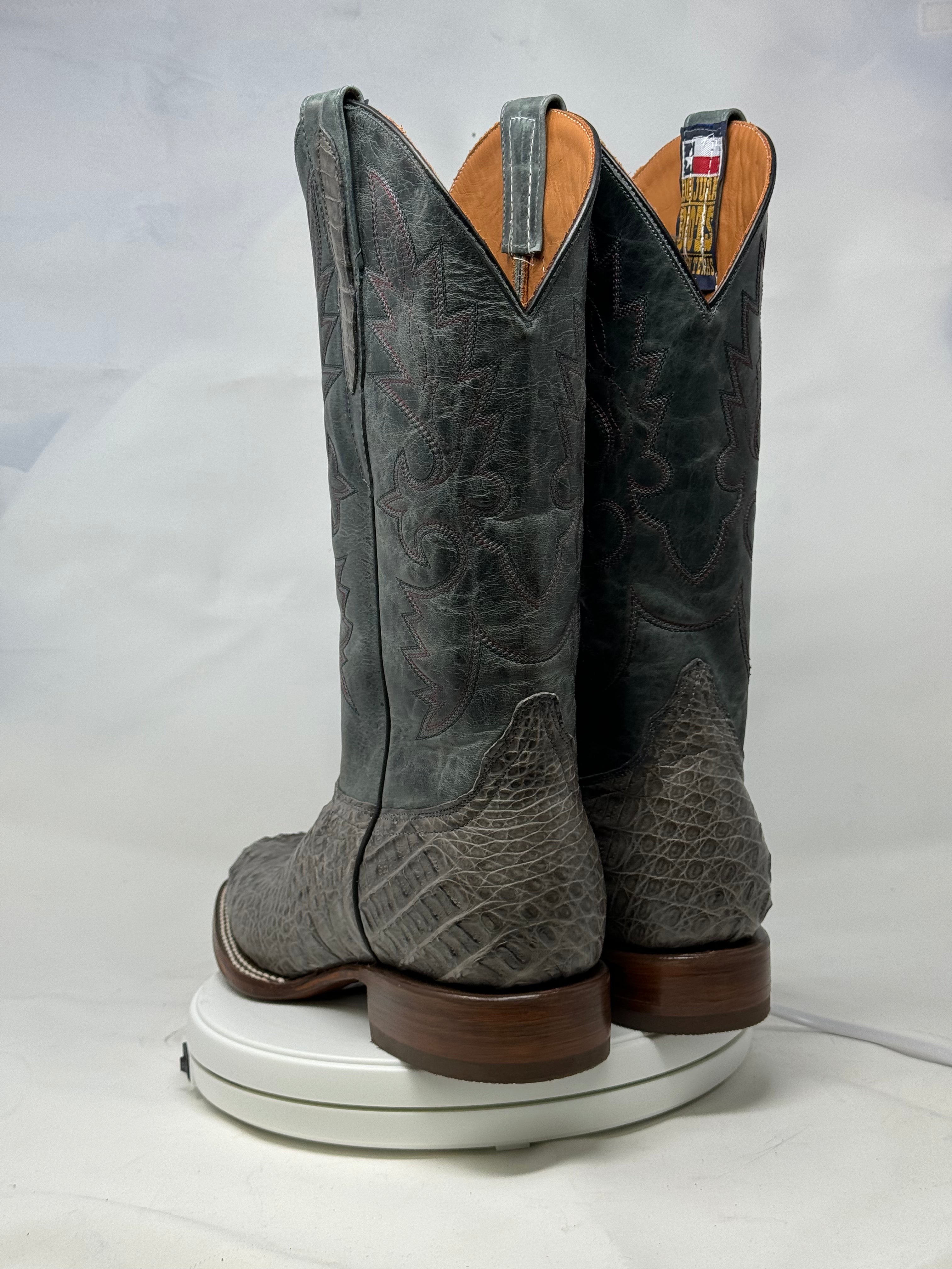 DJ2058 | Don Juan Boots Men's Caiman Hornback Dark Grey H Toe P