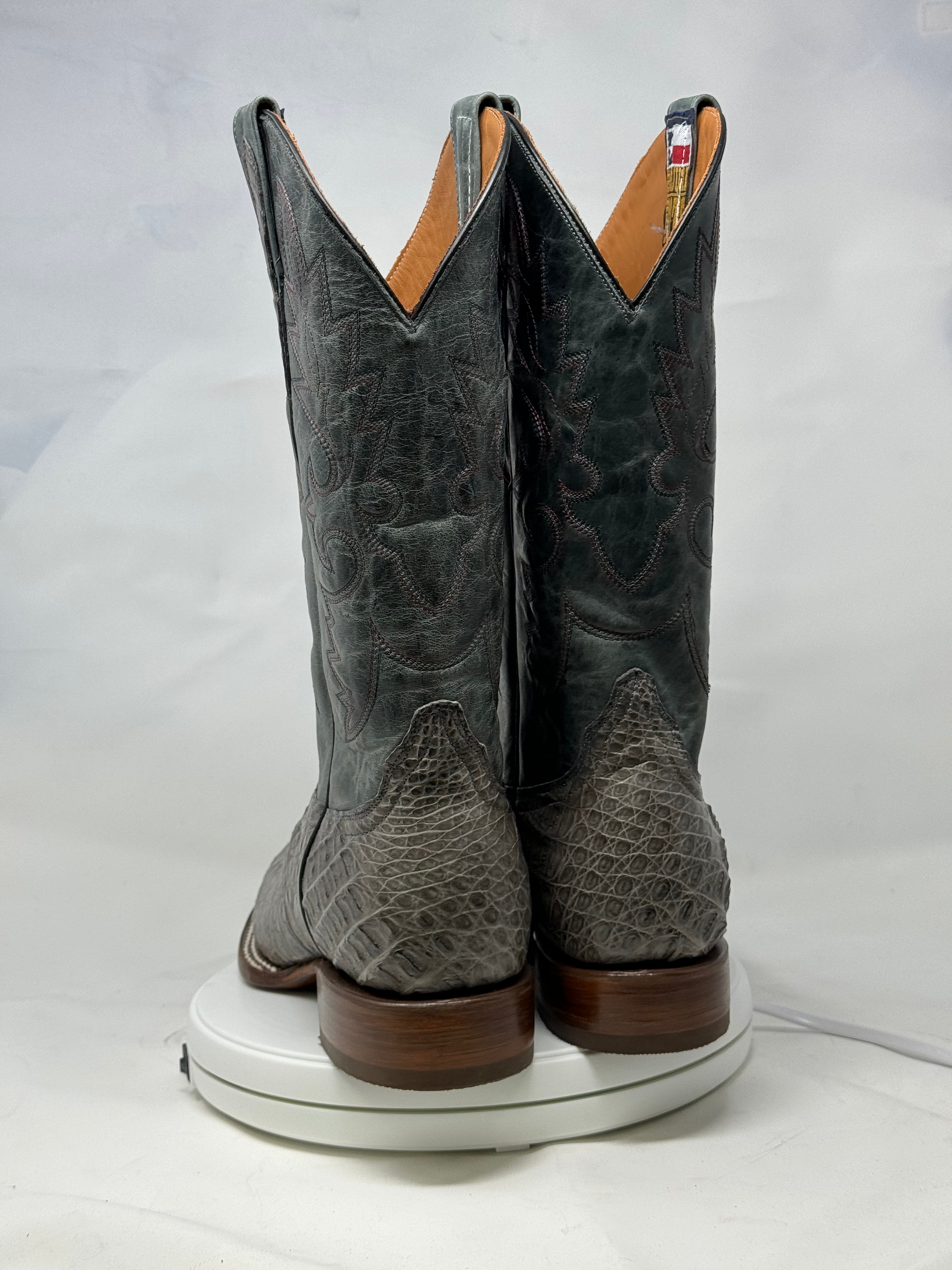 DJ2058 | Don Juan Boots Men's Caiman Hornback Dark Grey H Toe P
