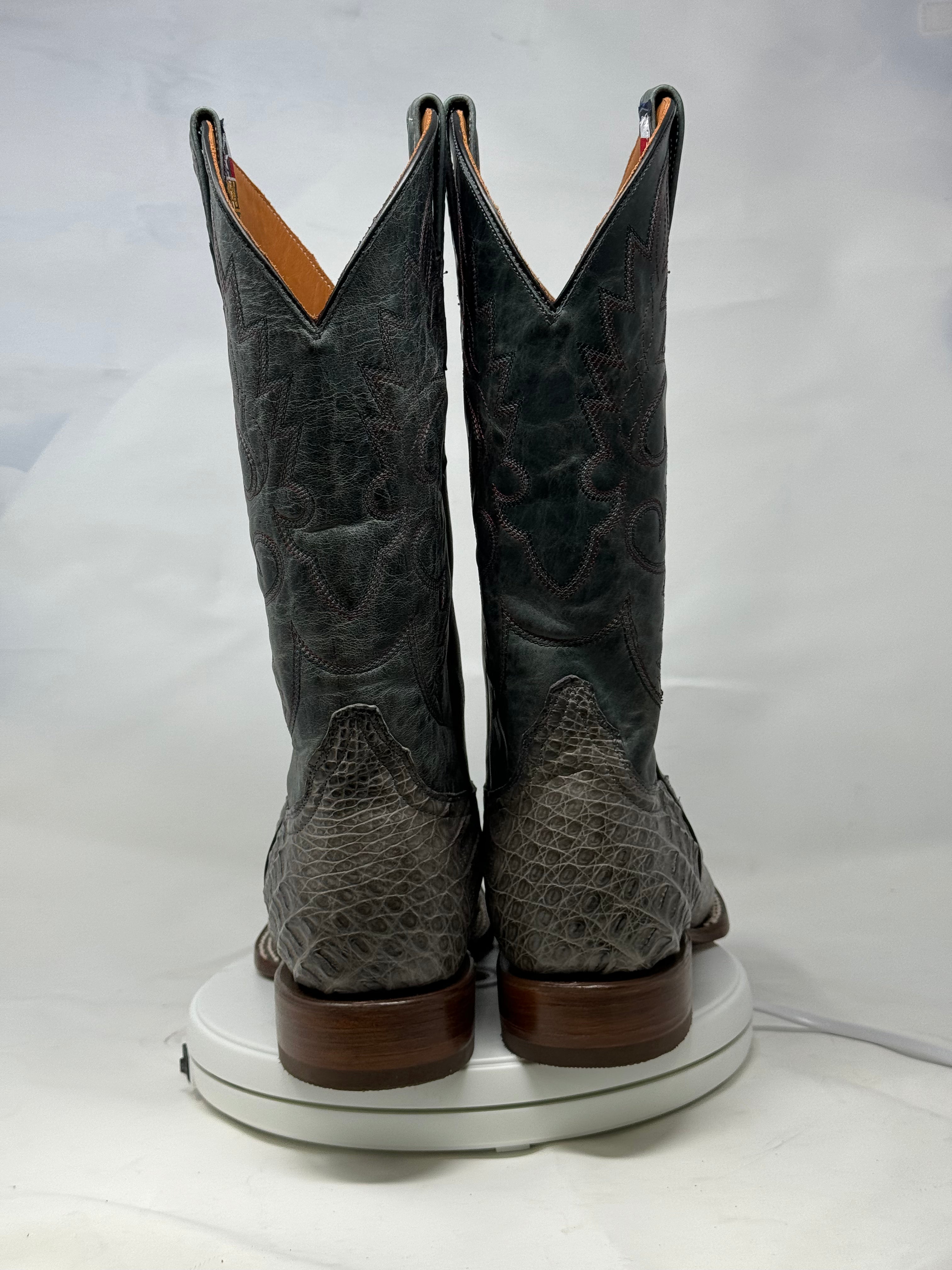 DJ2058 | Don Juan Boots Men's Caiman Hornback Dark Grey H Toe P