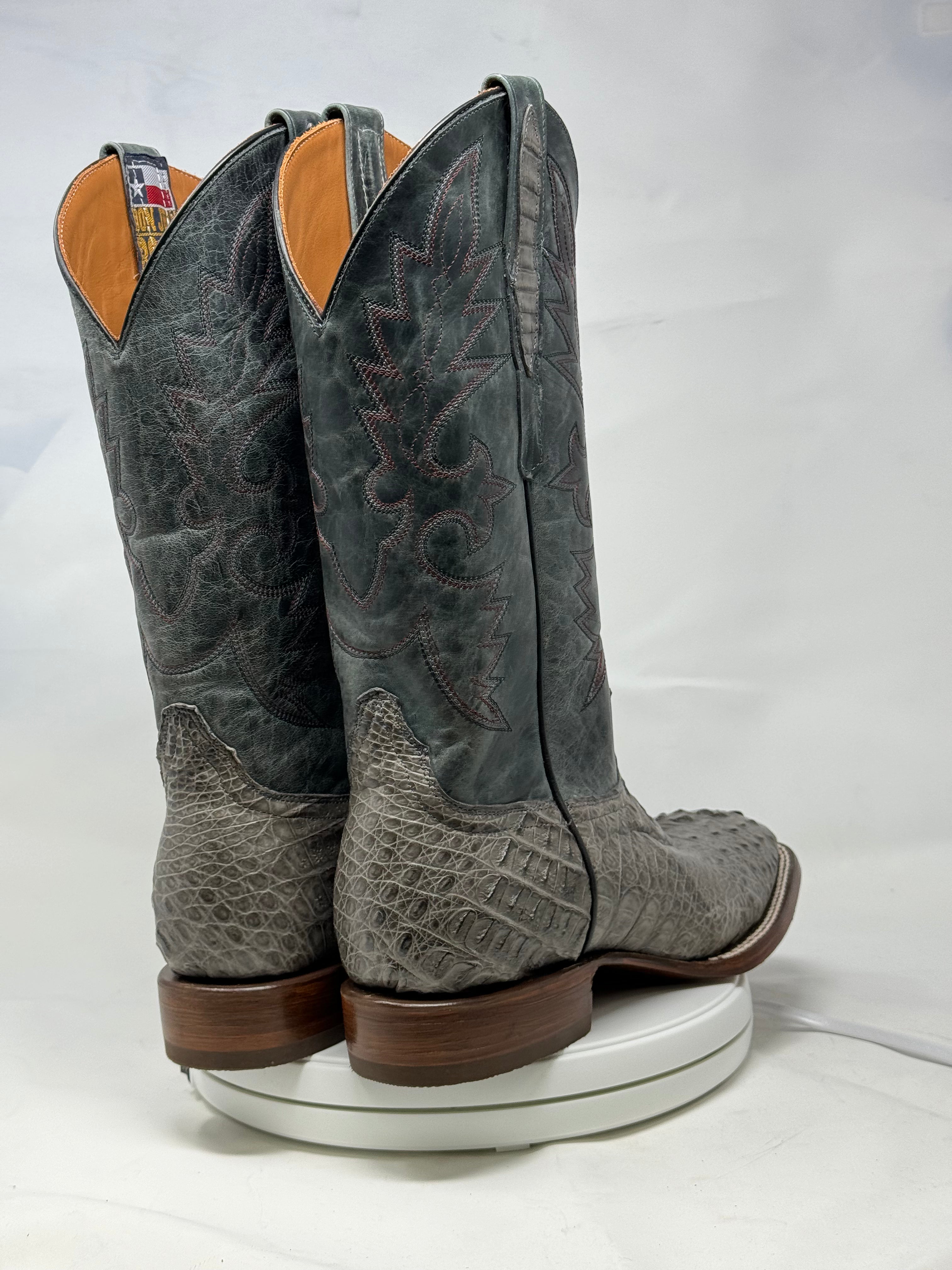 DJ2058 | Don Juan Boots Men's Caiman Hornback Dark Grey H Toe P