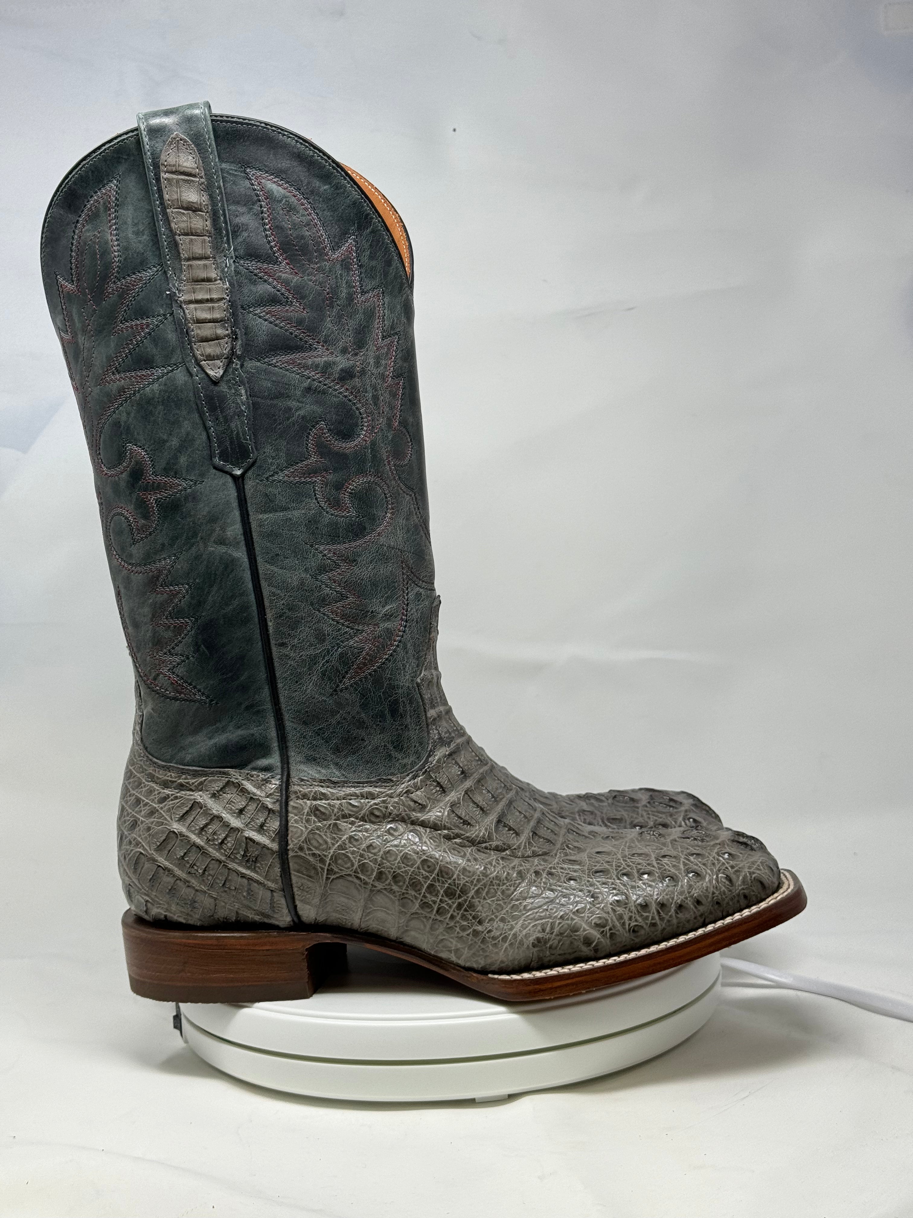 DJ2058 | Don Juan Boots Men's Caiman Hornback Dark Grey H Toe P
