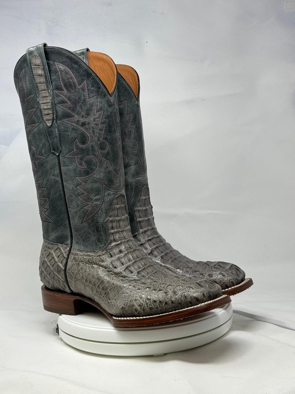 DJ2058 | Don Juan Boots Men's Caiman Hornback Dark Grey H Toe P