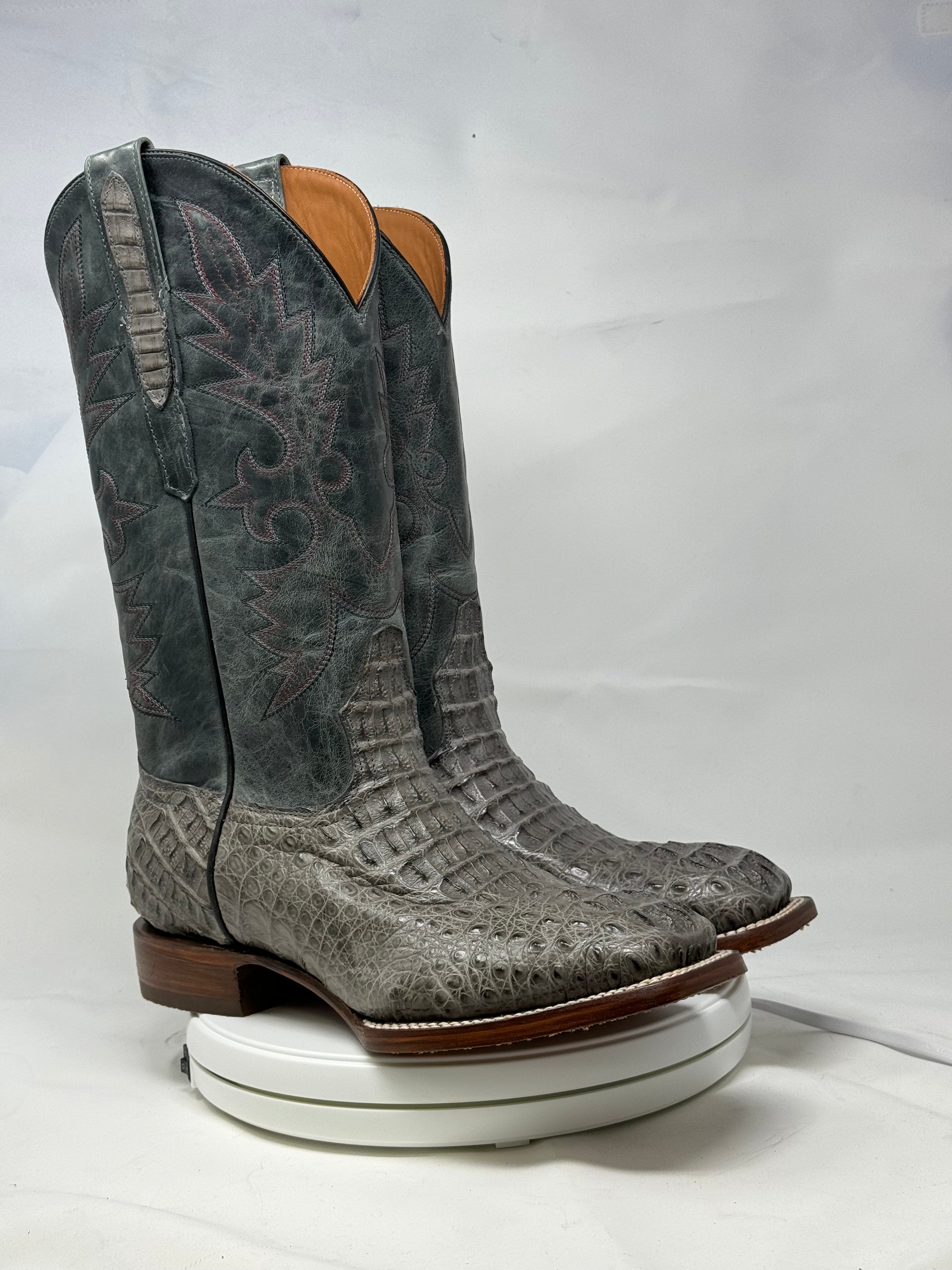 DJ2058 | Don Juan Boots Men's Caiman Hornback Dark Grey H Toe P