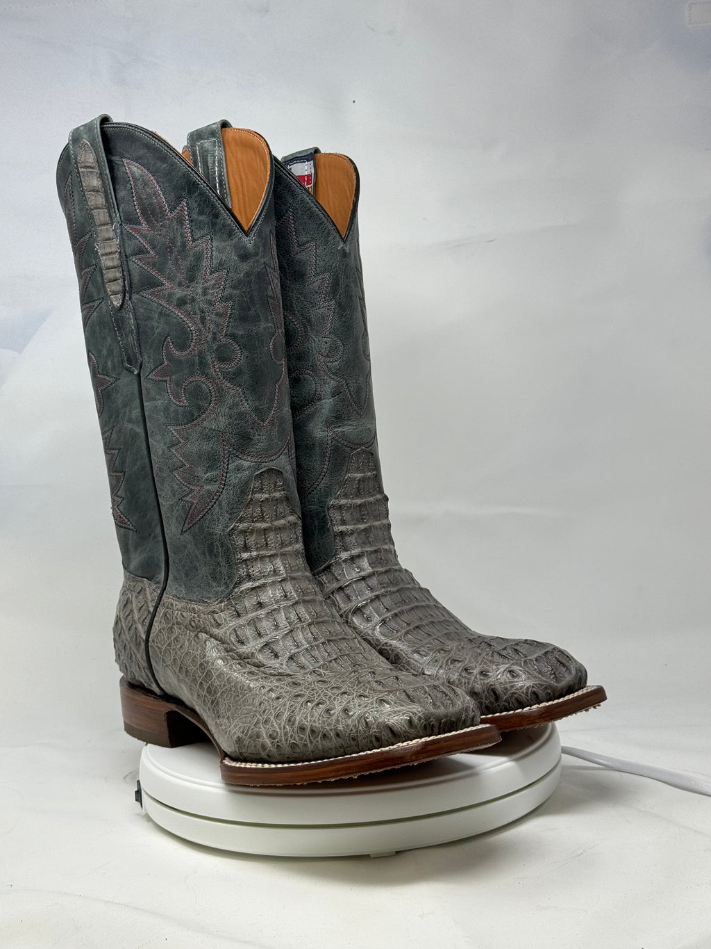 DJ2058 | Don Juan Boots Men's Caiman Hornback Dark Grey H Toe P