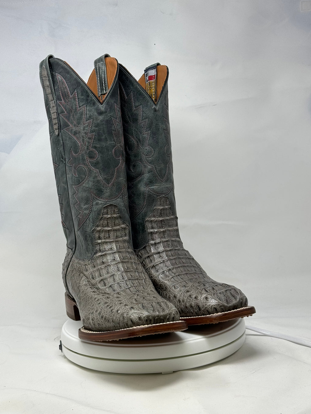 DJ2058 | Don Juan Boots Men's Caiman Hornback Dark Grey H Toe P