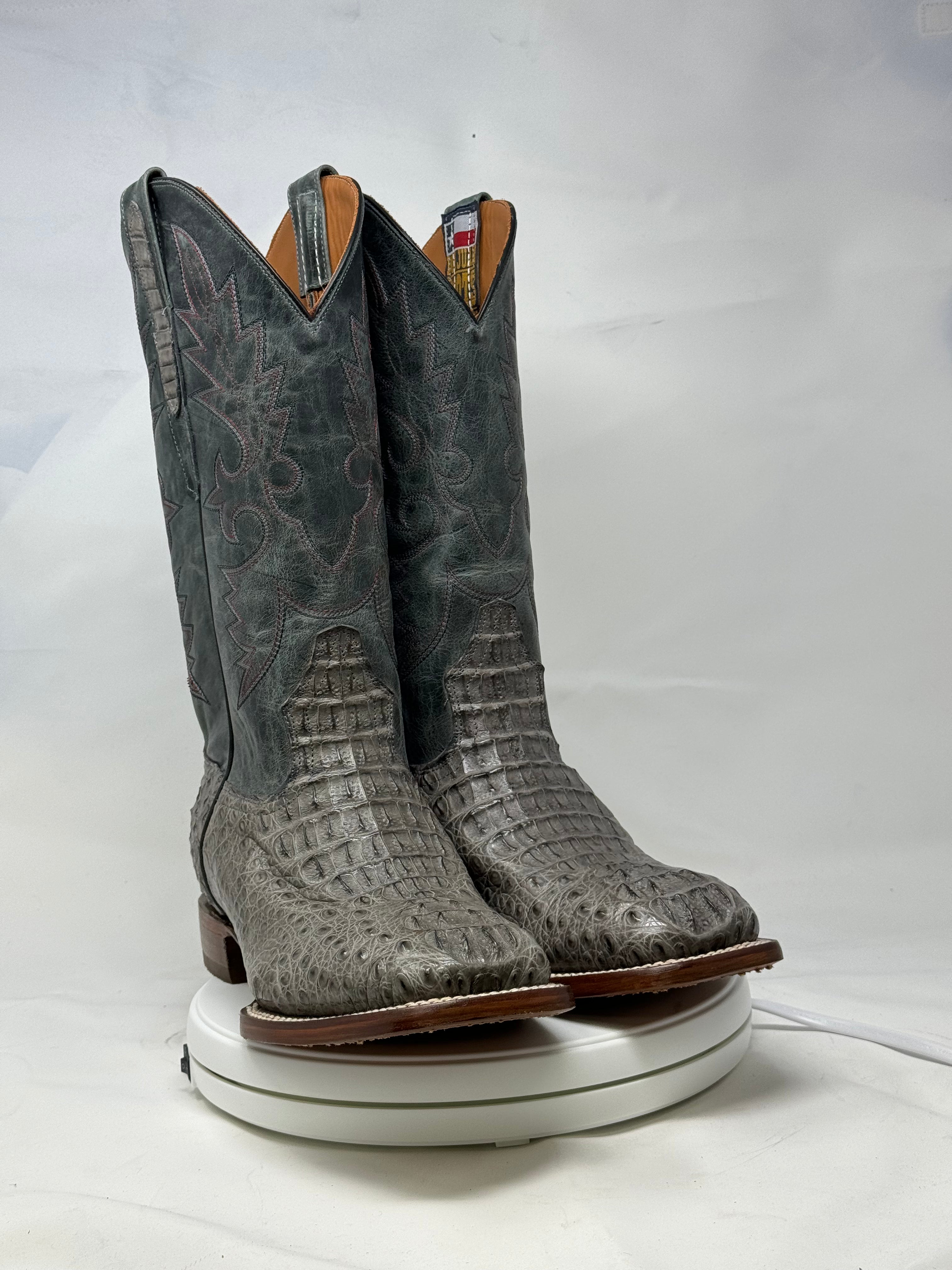 DJ2058 | Don Juan Boots Men's Caiman Hornback Dark Grey H Toe P