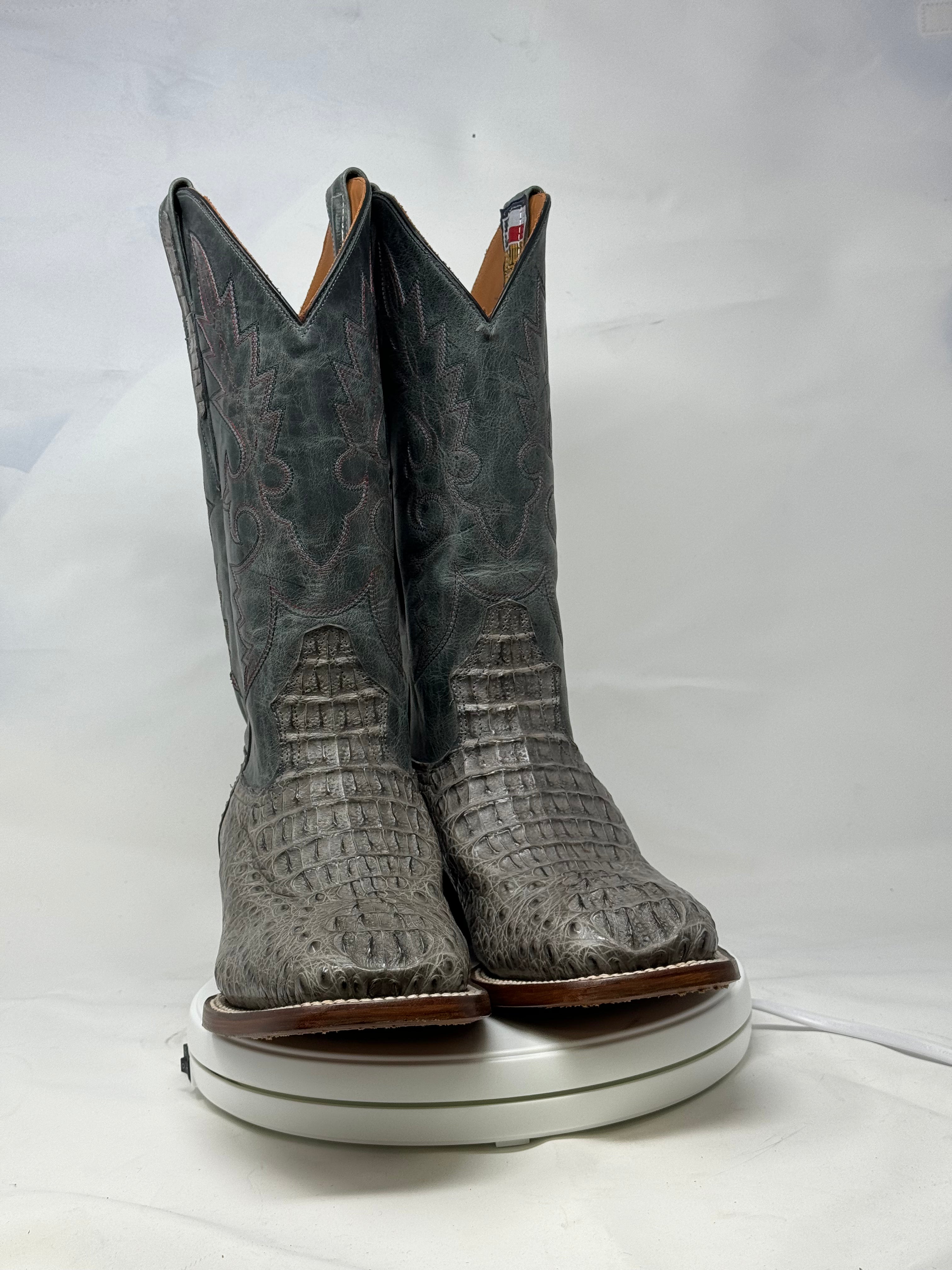 DJ2058 | Don Juan Boots Men's Caiman Hornback Dark Grey H Toe P