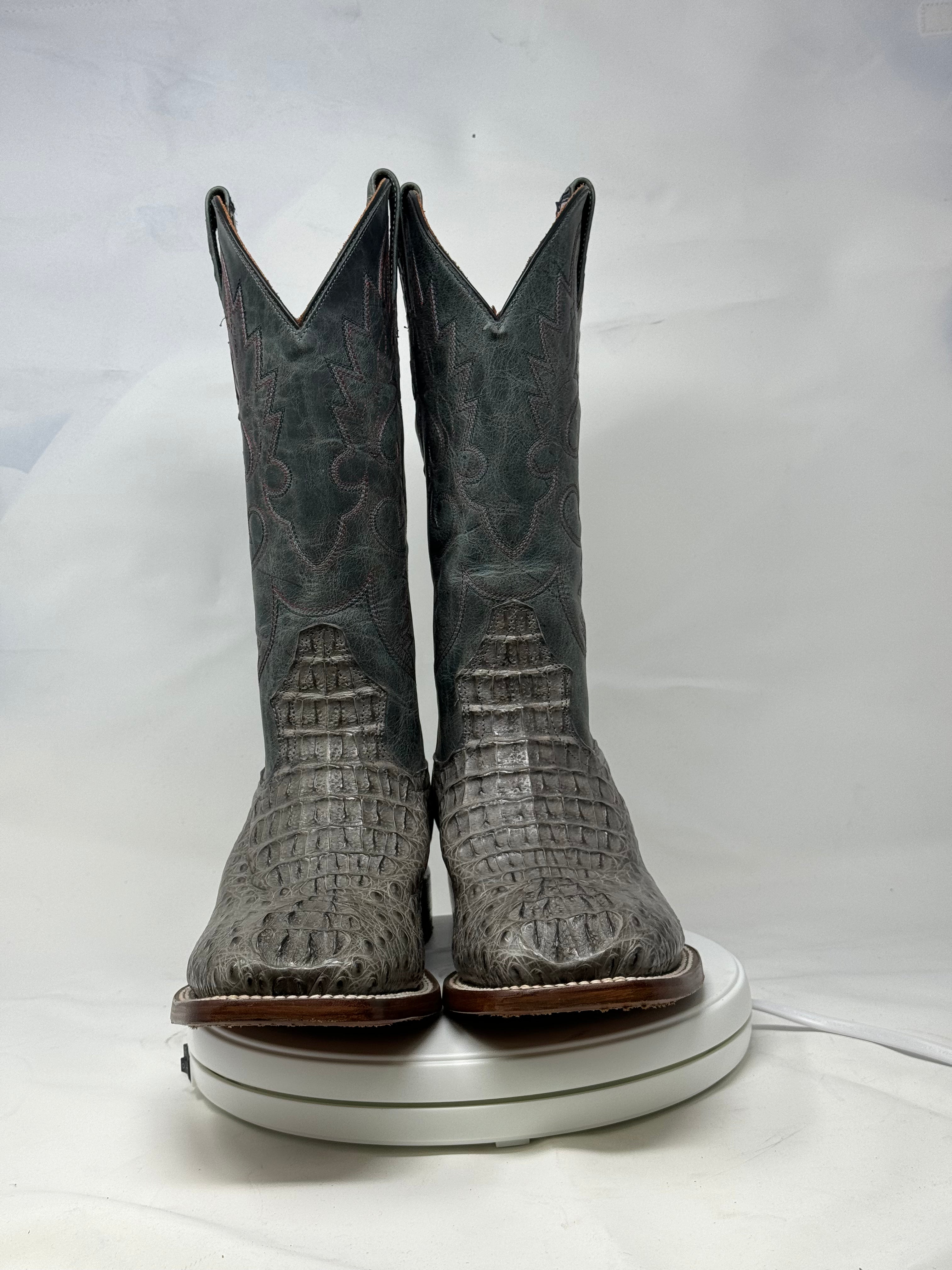 DJ2058 | Don Juan Boots Men's Caiman Hornback Dark Grey H Toe P