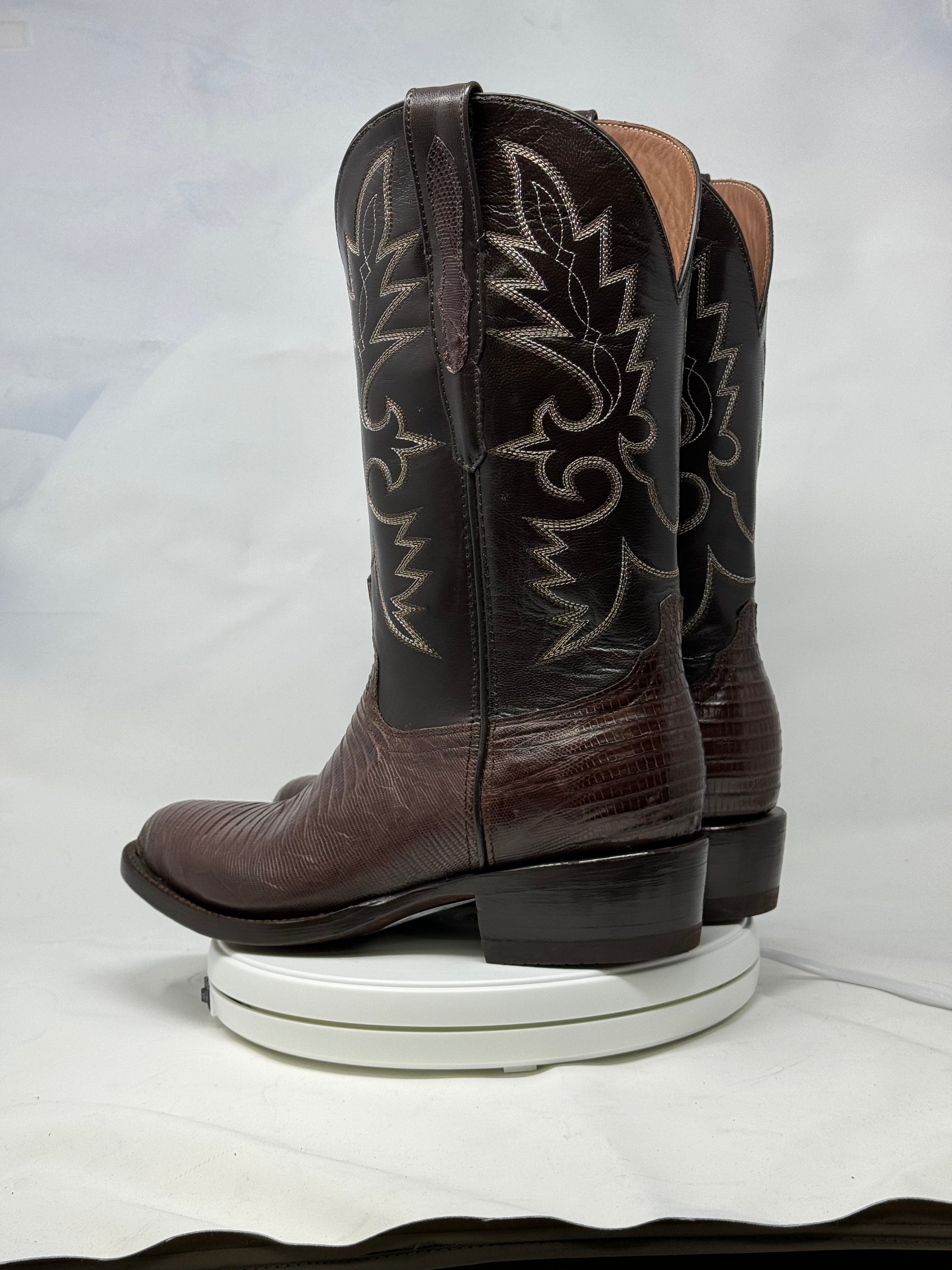 DJ5008 | Don Juan Boots Men's Lizard Chocolate R Toe