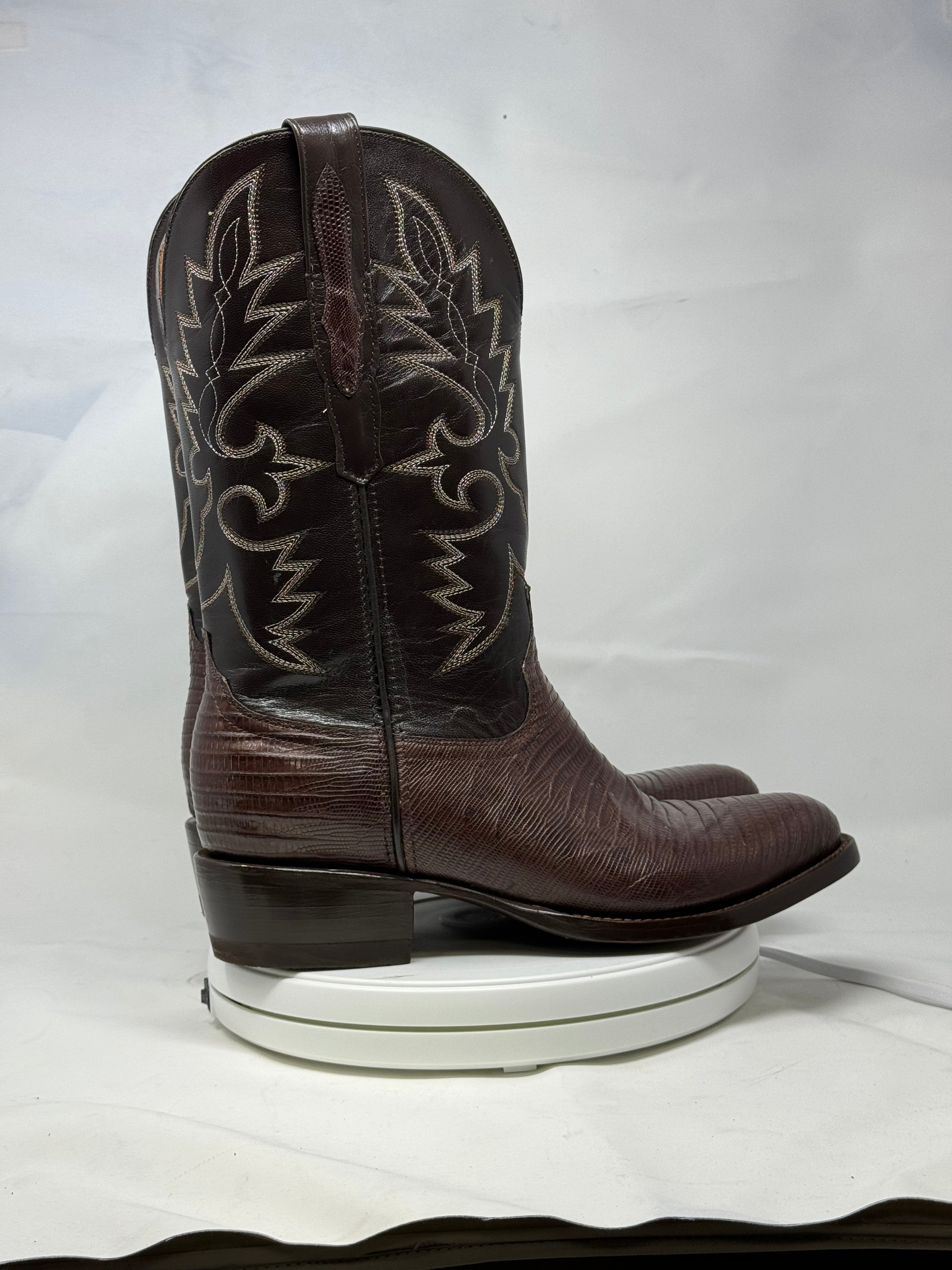 DJ5008 | Don Juan Boots Men's Lizard Chocolate R Toe