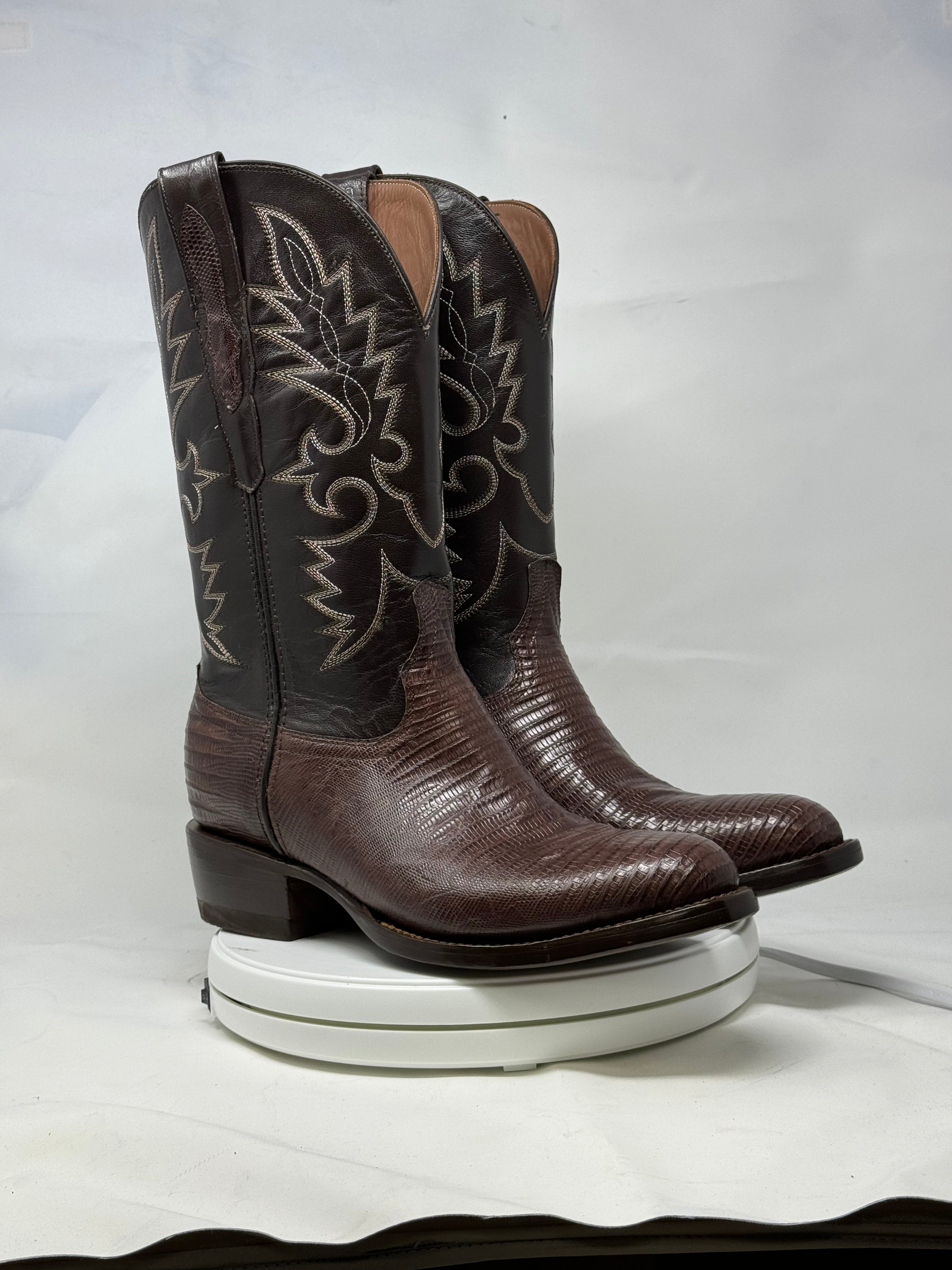 DJ5008 | Don Juan Boots Men's Lizard Chocolate R Toe