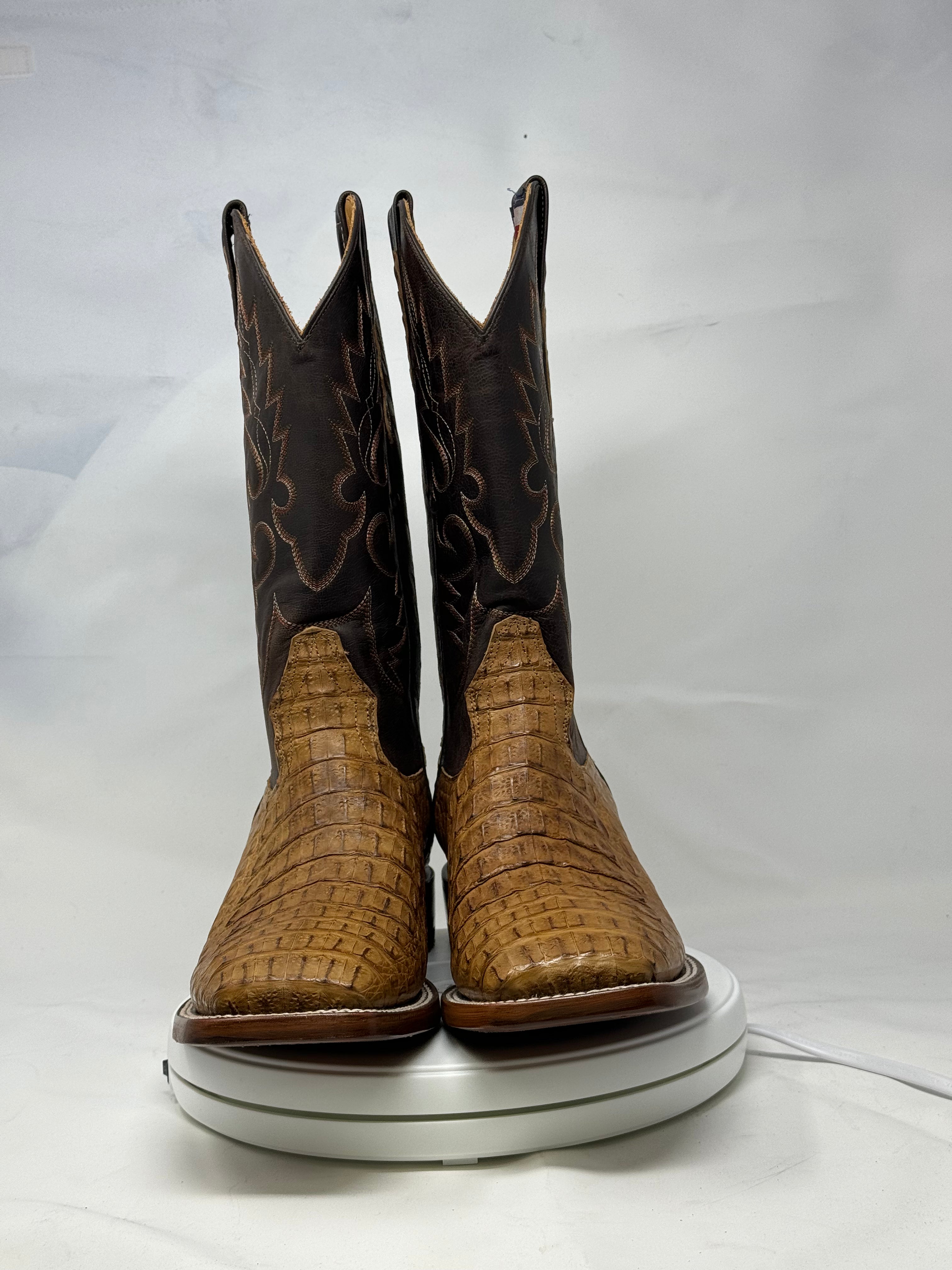 Dj2060 | Don Juan Boots Men's Caiman Back Saddle Tan H Toe P