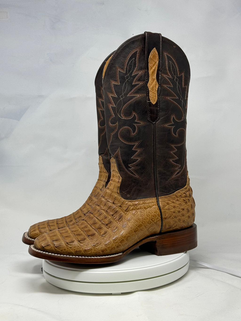 Dj2060 | Don Juan Boots Men's Caiman Back Saddle Tan H Toe P