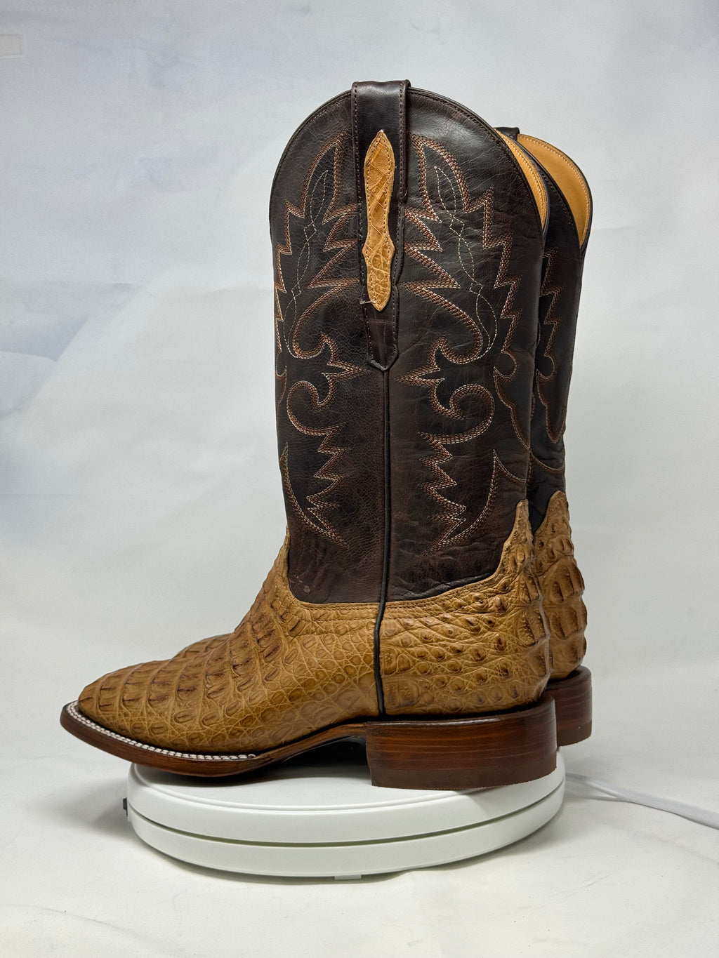 Dj2060 | Don Juan Boots Men's Caiman Back Saddle Tan H Toe P