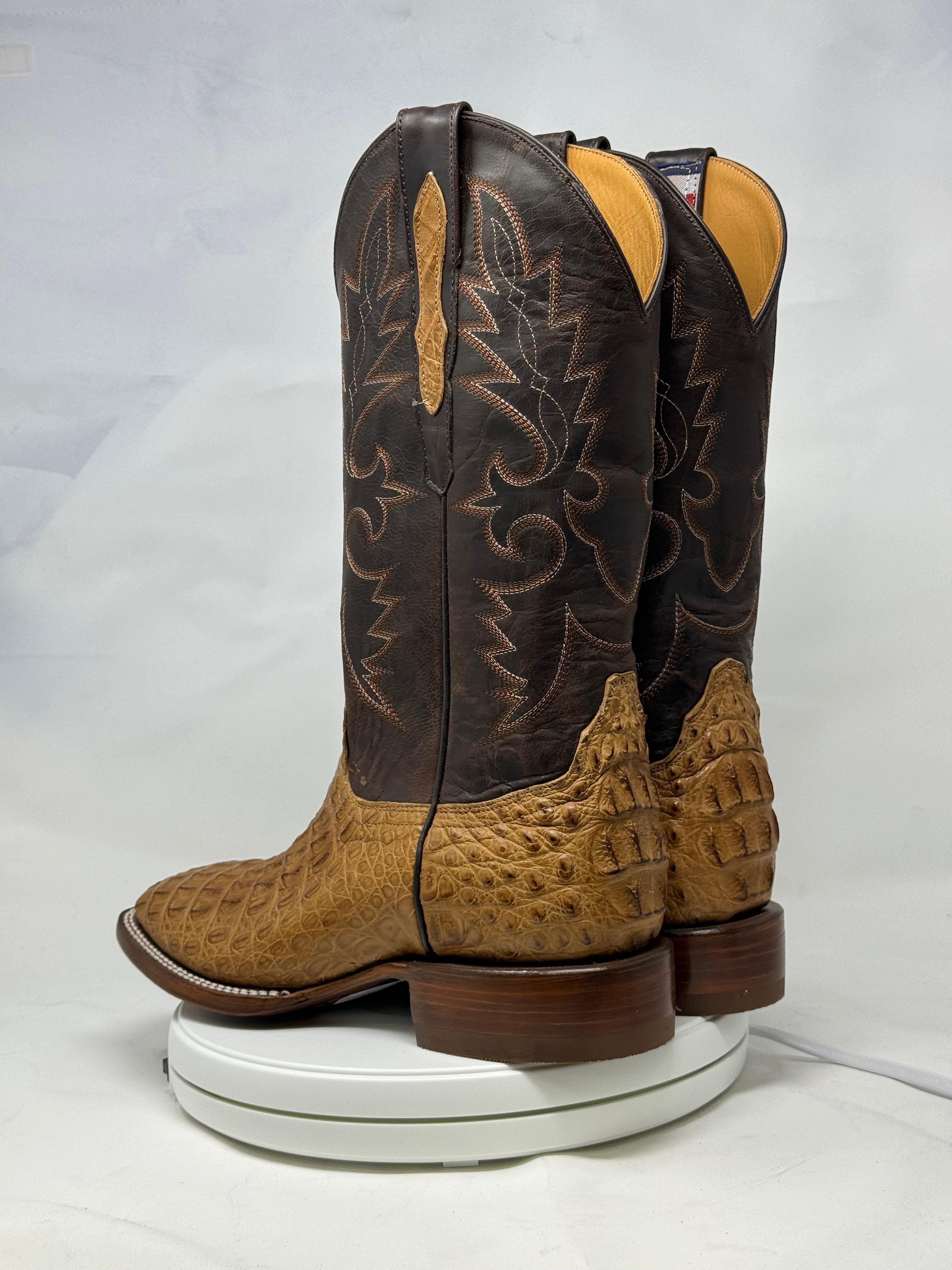 Dj2060 | Don Juan Boots Men's Caiman Back Saddle Tan H Toe P