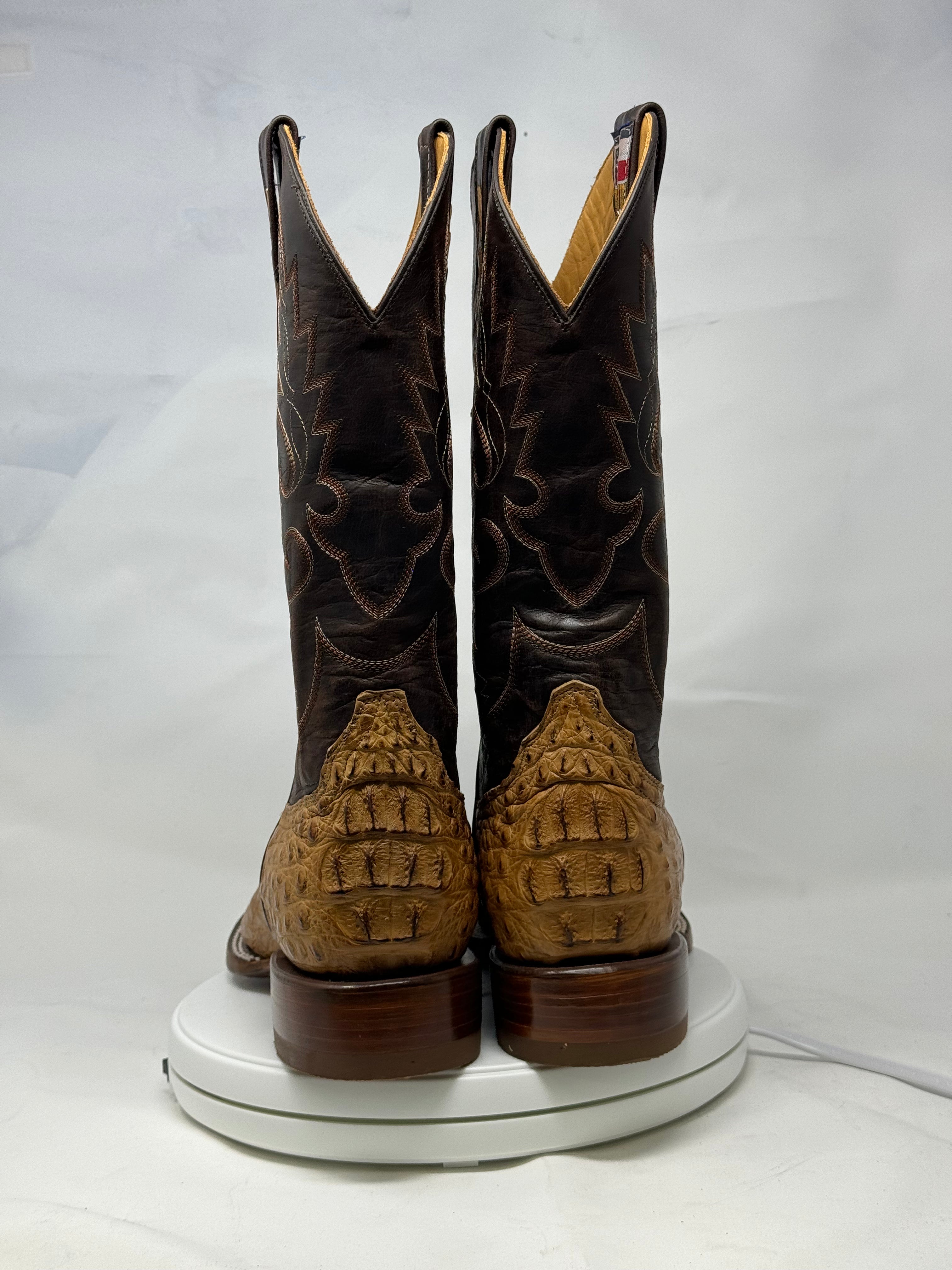 Dj2060 | Don Juan Boots Men's Caiman Back Saddle Tan H Toe P