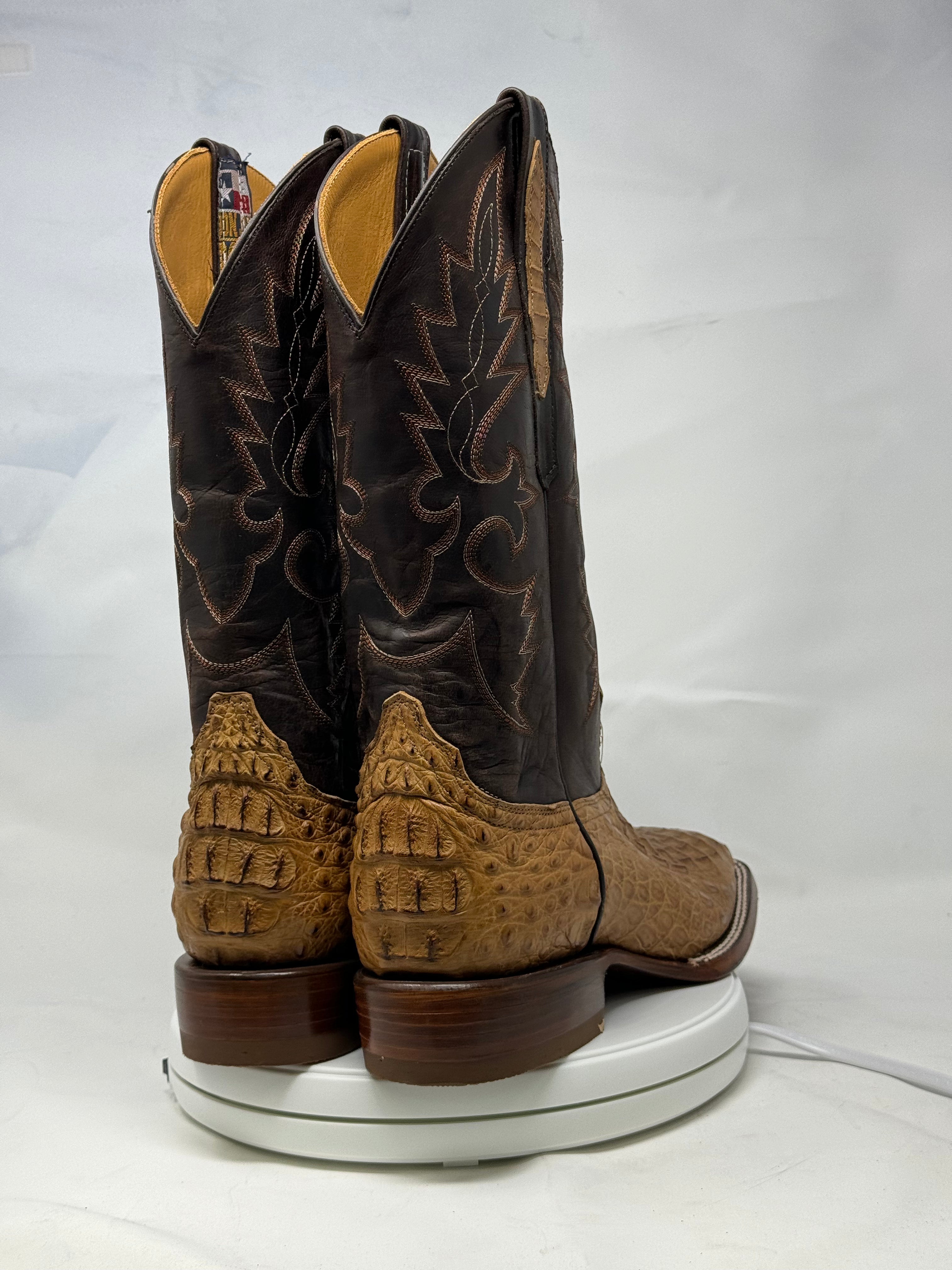 Dj2060 | Don Juan Boots Men's Caiman Back Saddle Tan H Toe P