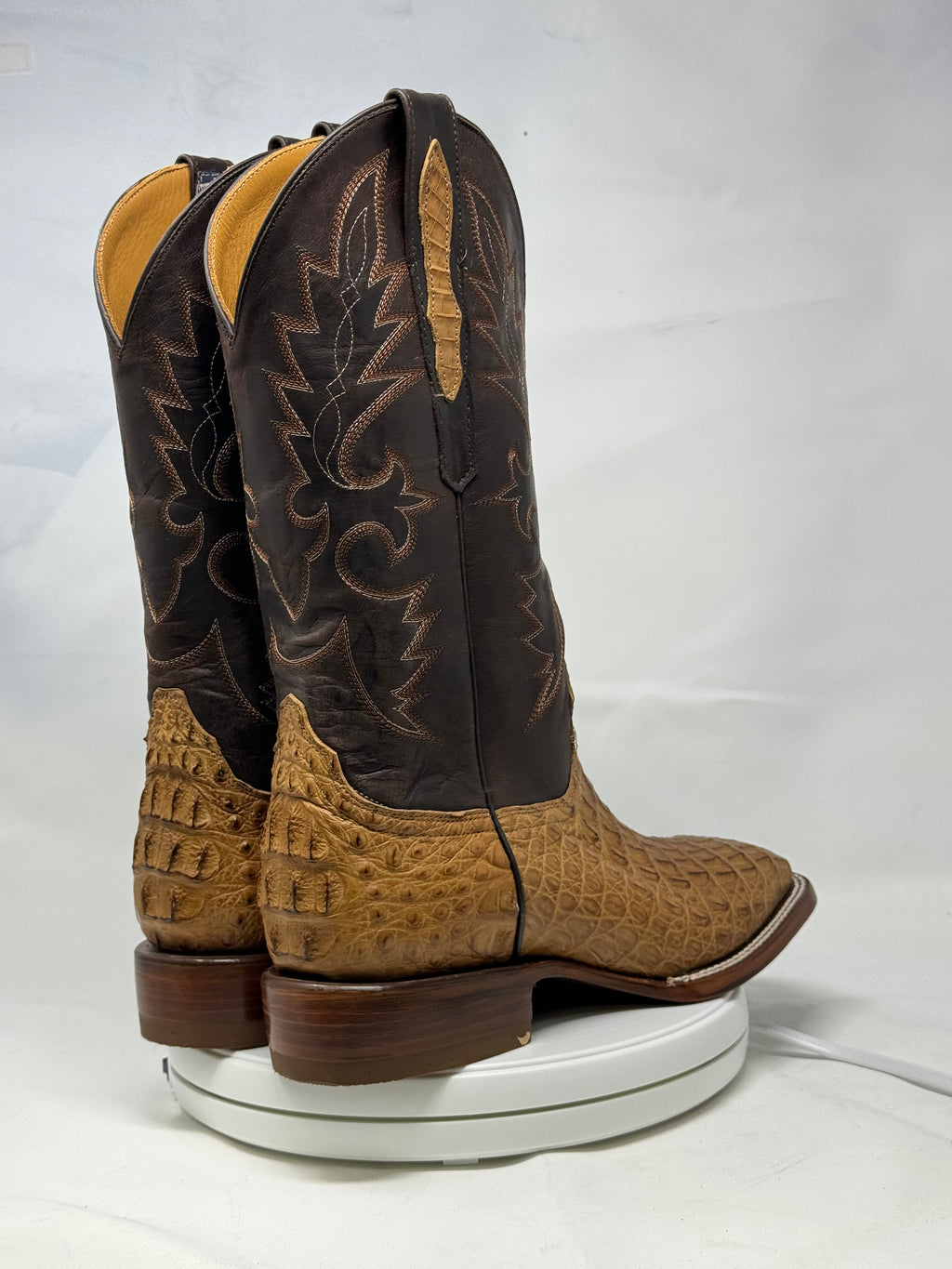 Dj2060 | Don Juan Boots Men's Caiman Back Saddle Tan H Toe P
