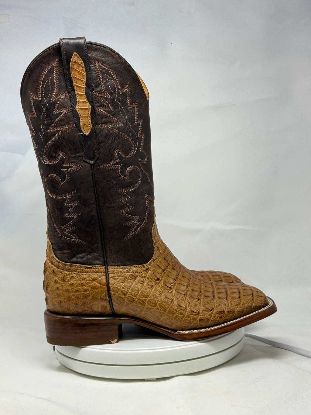 Dj2060 | Don Juan Boots Men's Caiman Back Saddle Tan H Toe P