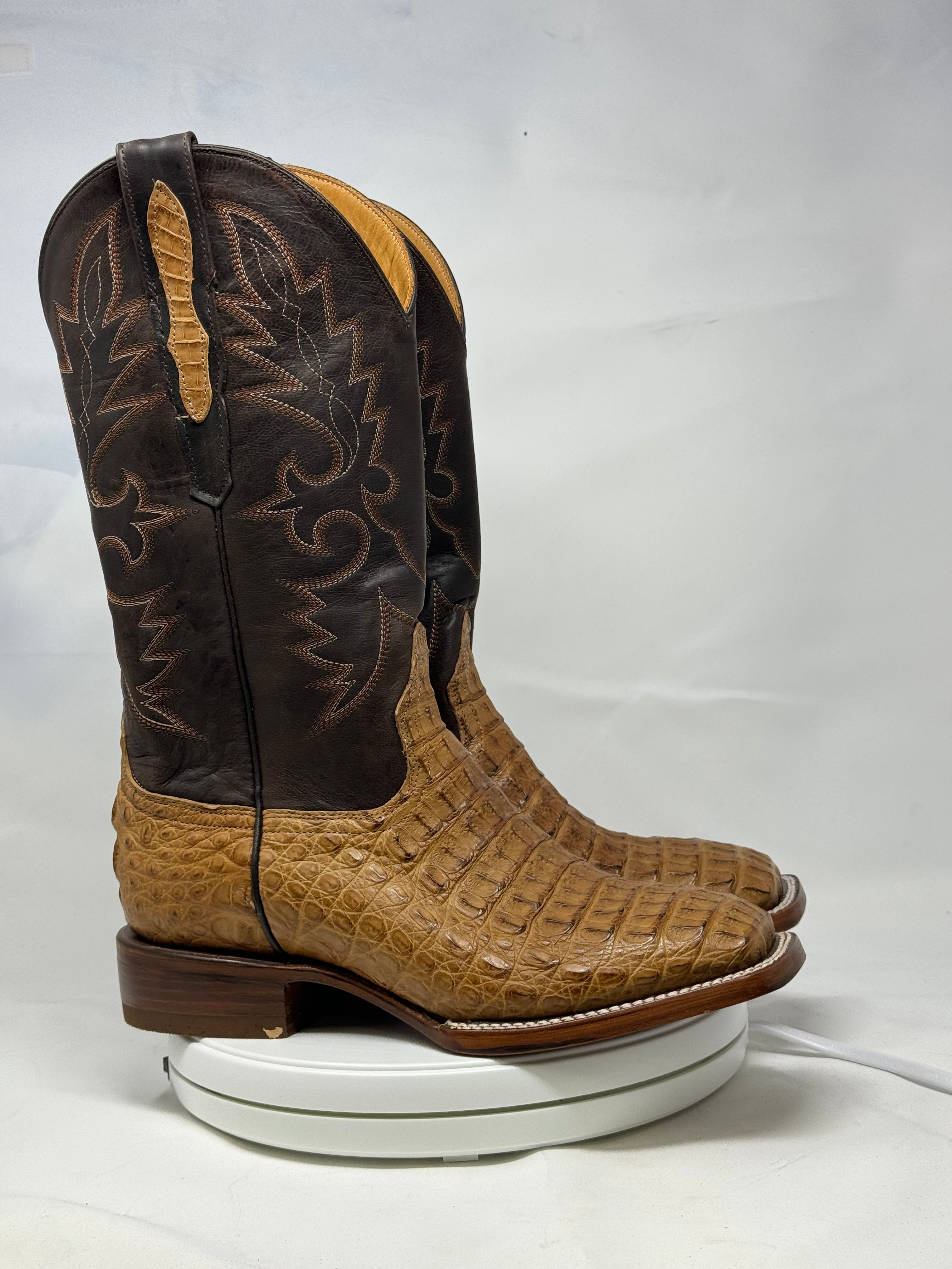 Dj2060 | Don Juan Boots Men's Caiman Back Saddle Tan H Toe P