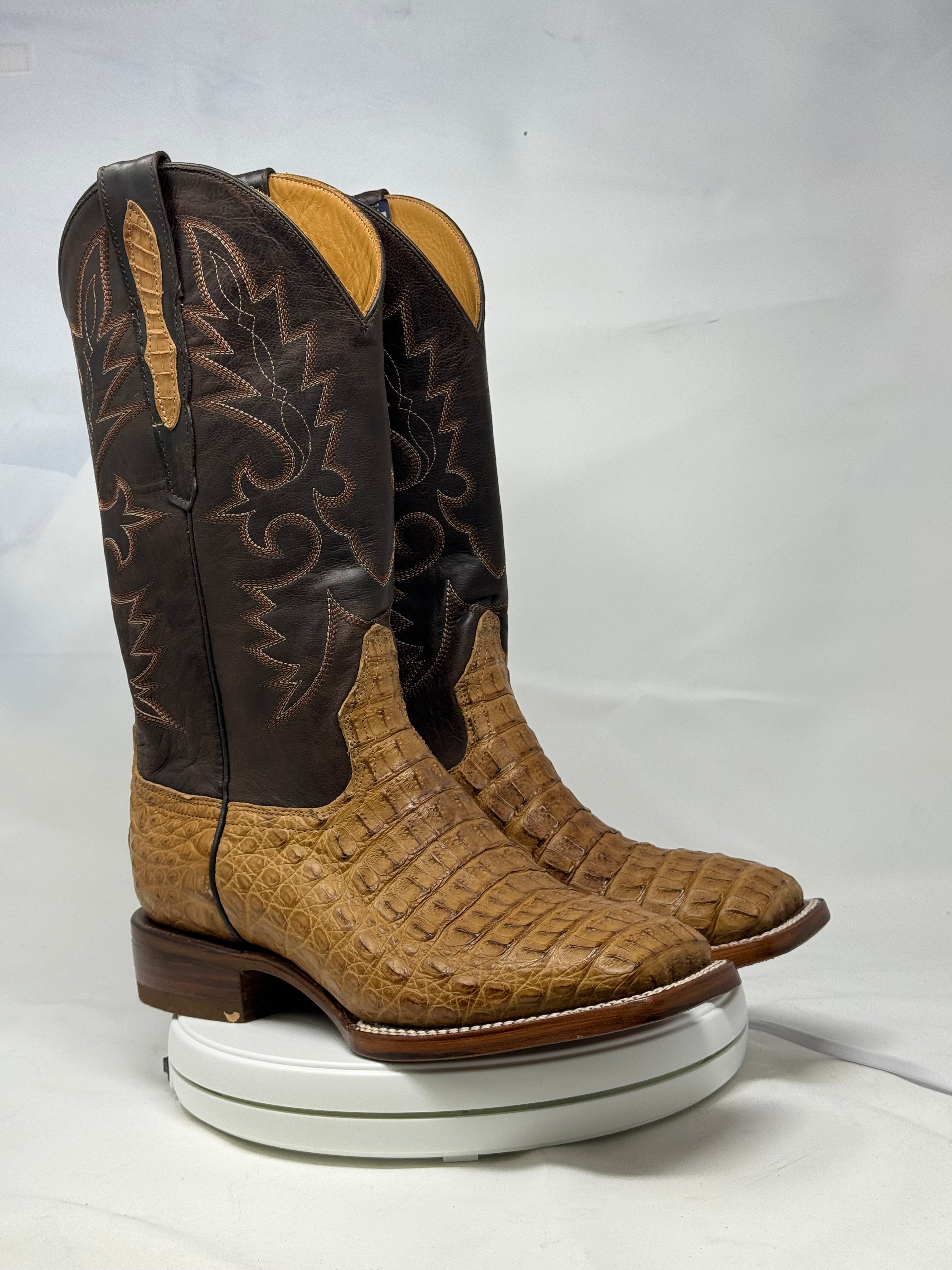 Dj2060 | Don Juan Boots Men's Caiman Back Saddle Tan H Toe P