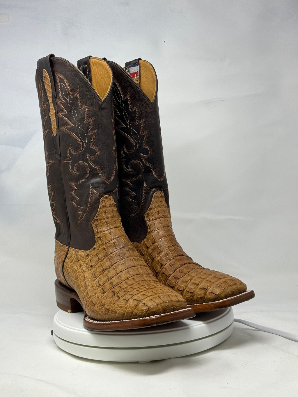 Dj2060 | Don Juan Boots Men's Caiman Back Saddle Tan H Toe P