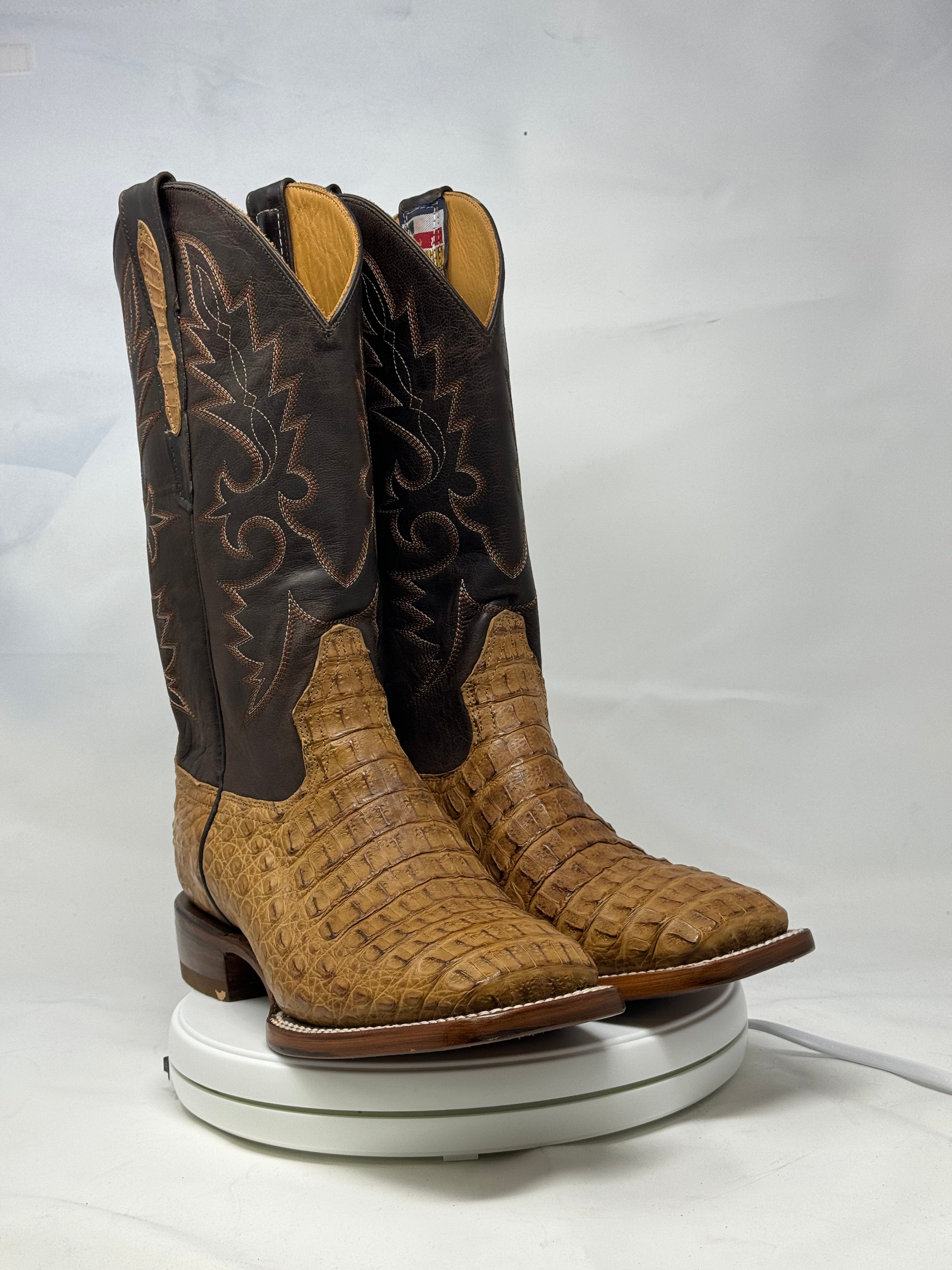 Dj2060 | Don Juan Boots Men's Caiman Back Saddle Tan H Toe P