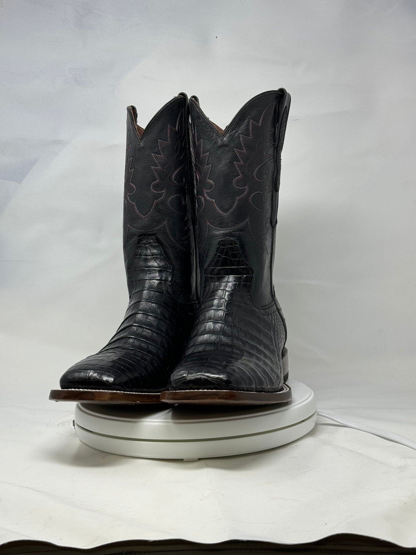 DJ2019 | Don Juan Boots Men's Caiman Belly Black H Toe P