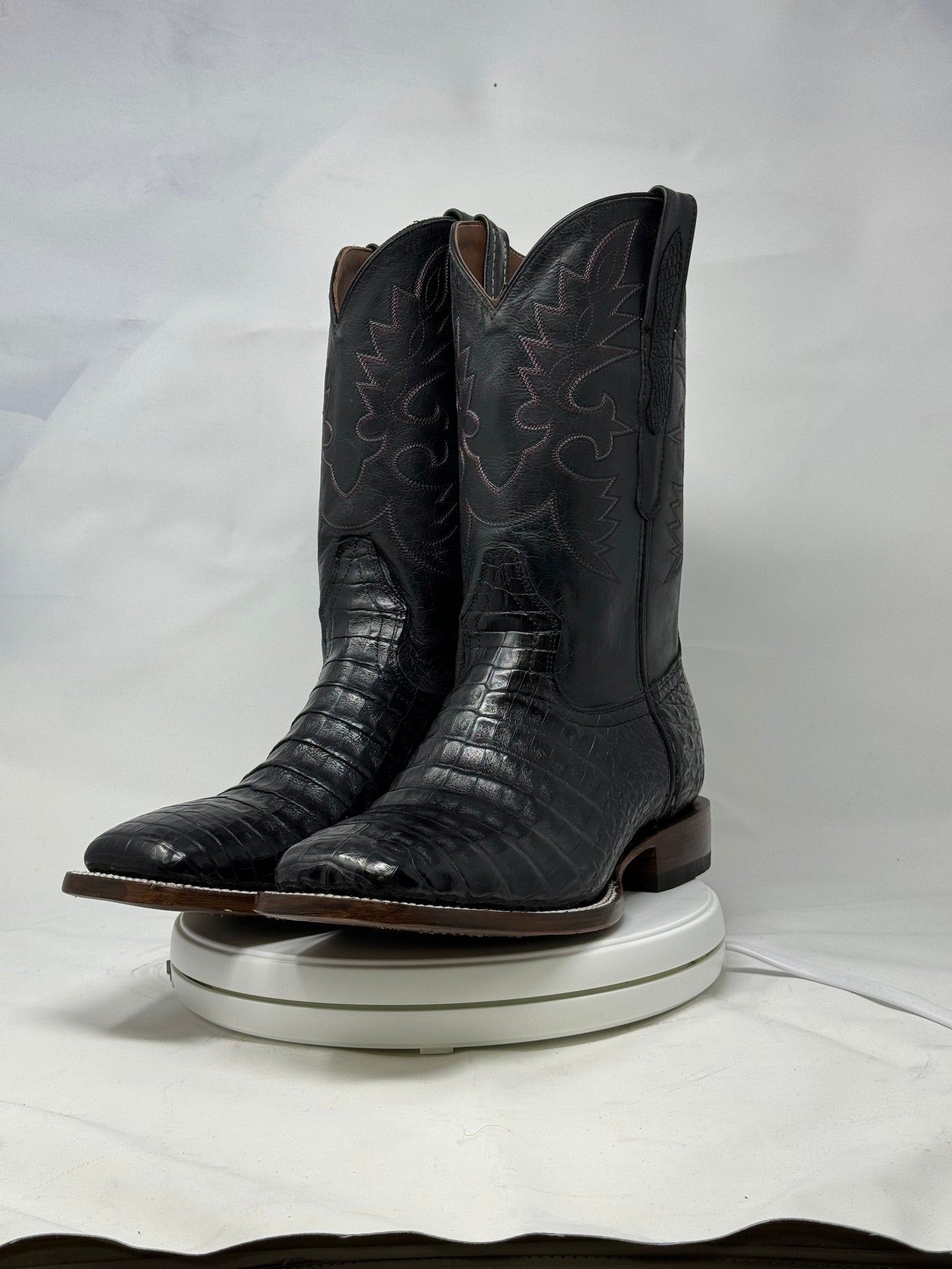 DJ2019 | Don Juan Boots Men's Caiman Belly Black H Toe P