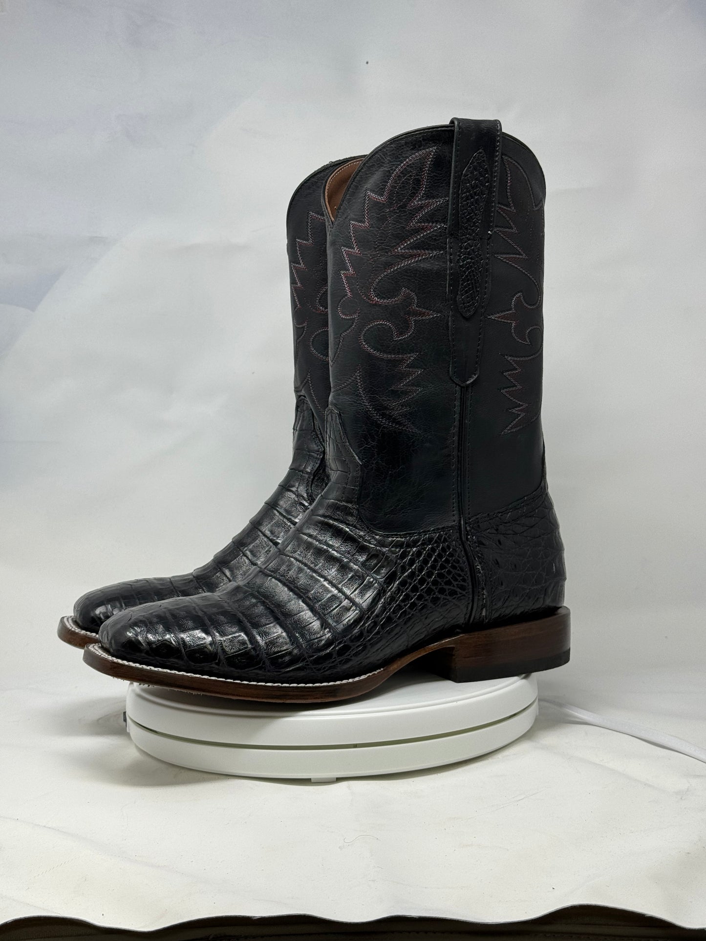 DJ2019 | Don Juan Boots Men's Caiman Belly Black H Toe P