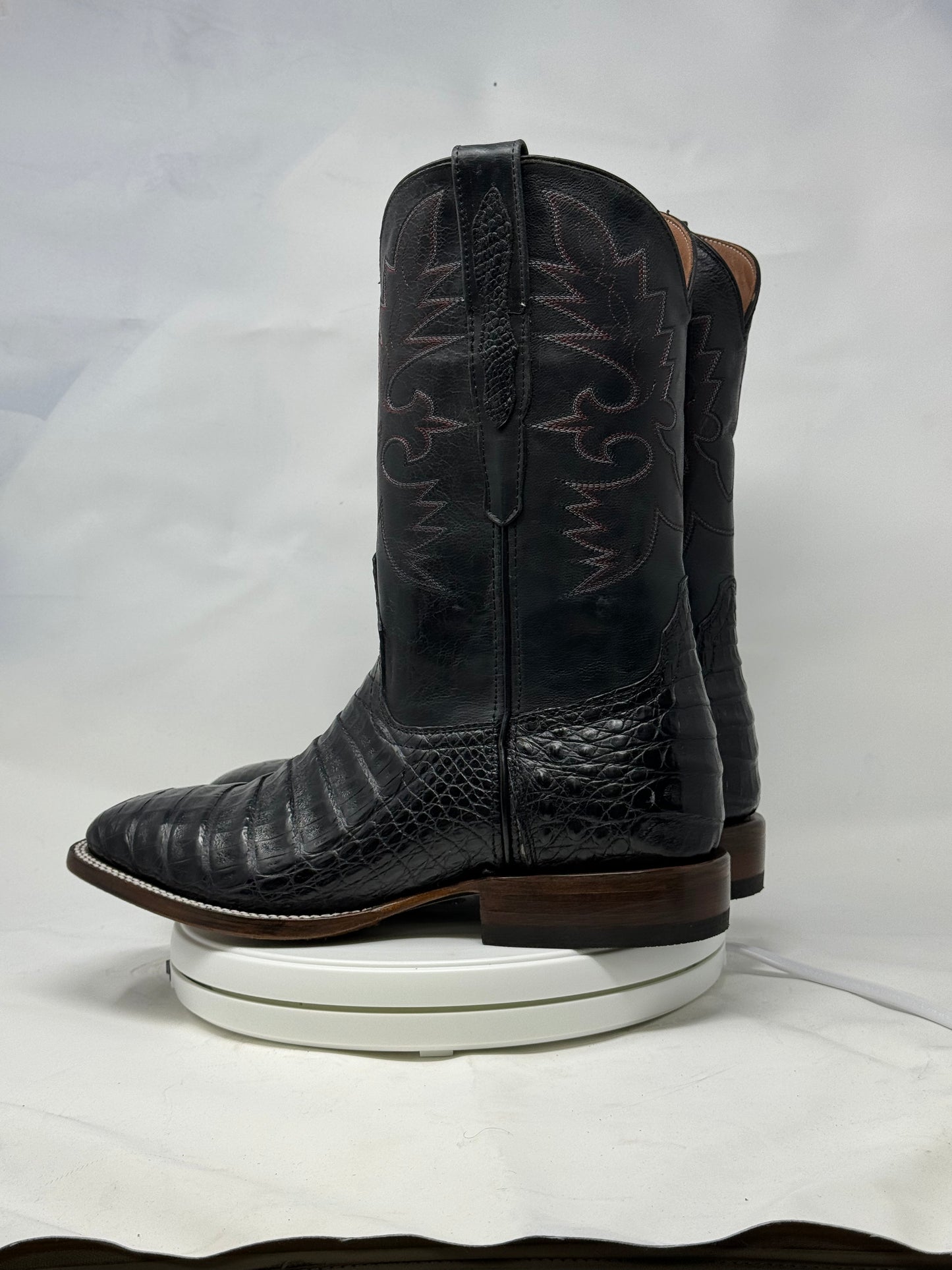 DJ2019 | Don Juan Boots Men's Caiman Belly Black H Toe P