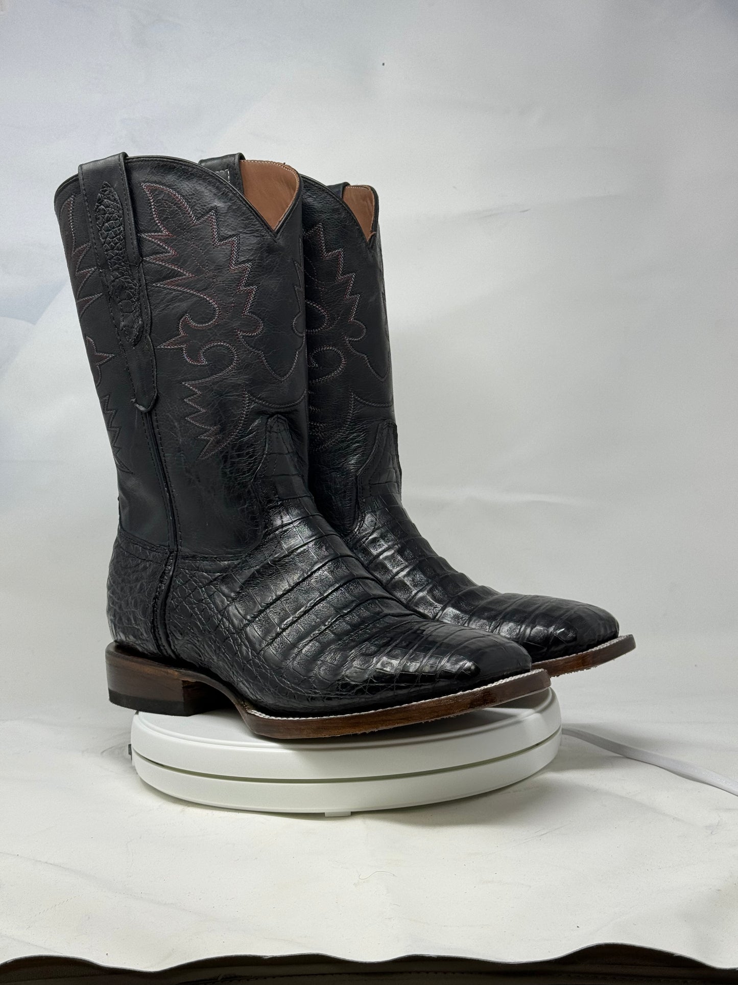 DJ2019 | Don Juan Boots Men's Caiman Belly Black H Toe P