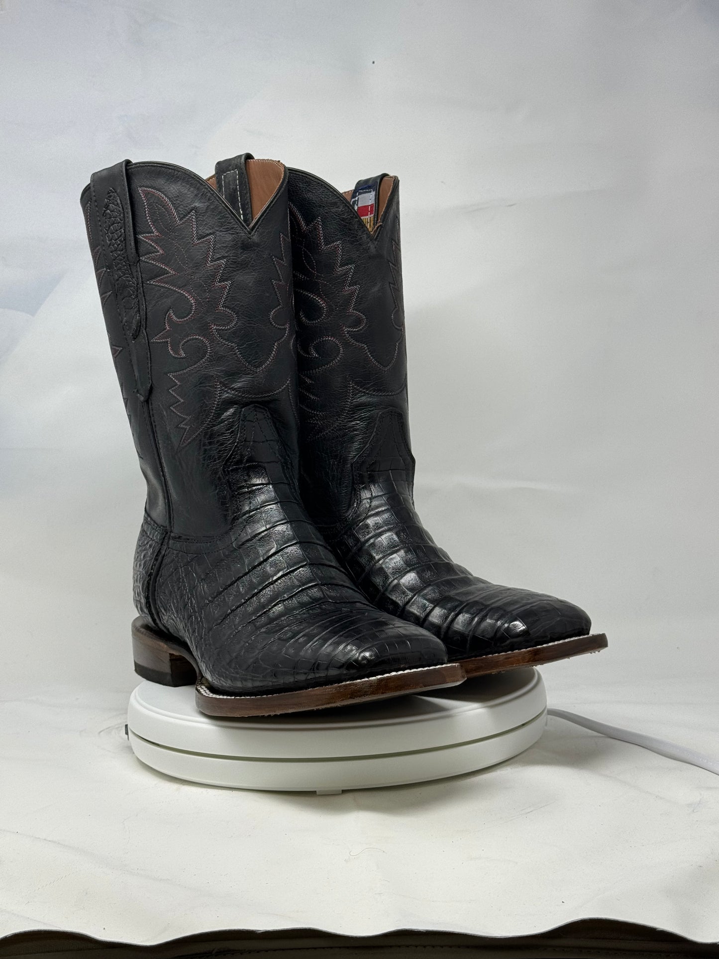 DJ2019 | Don Juan Boots Men's Caiman Belly Black H Toe P