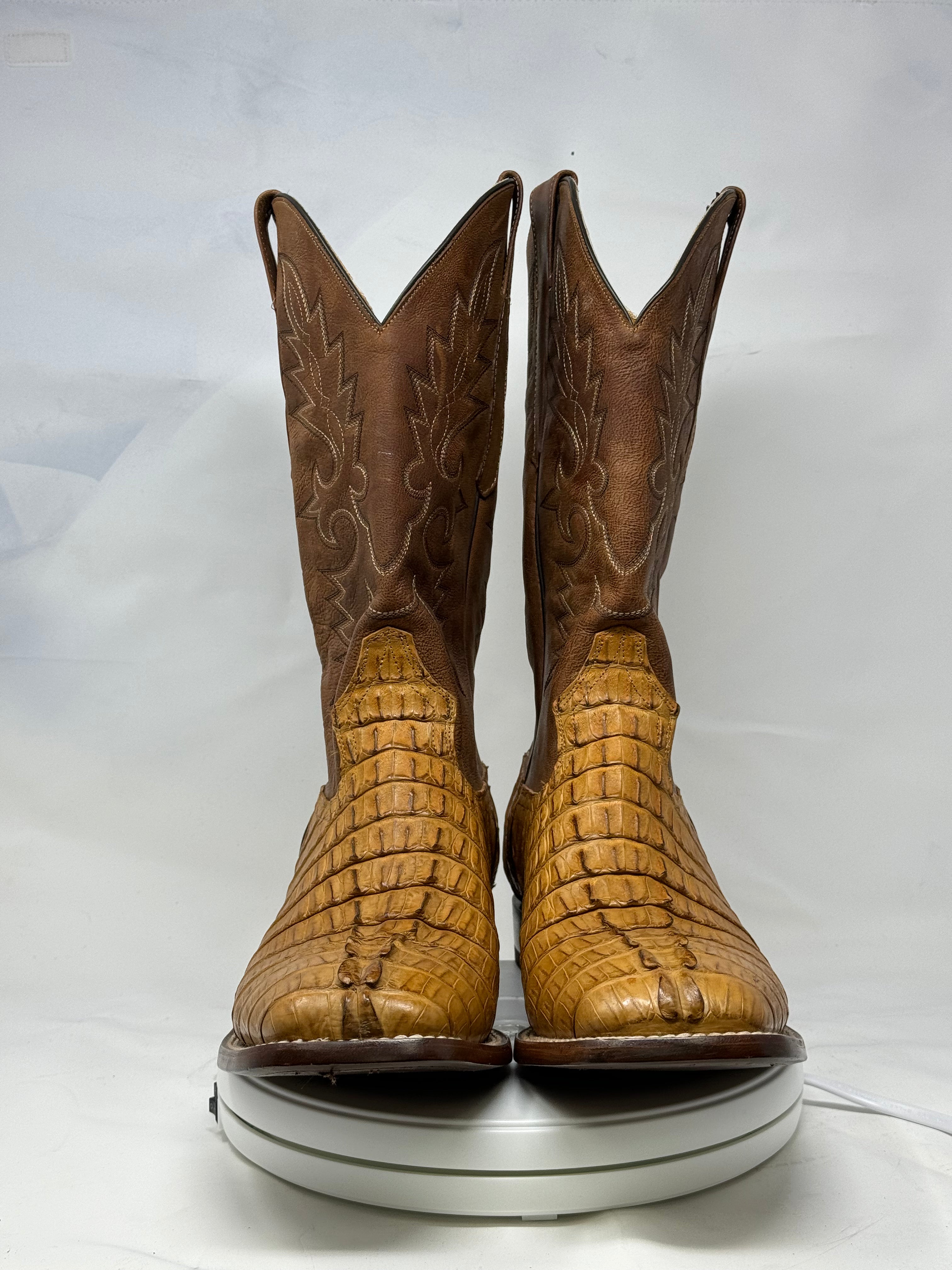 DJ2036 | Don Juan Boots Men's Caiman Tail Saddle Tan H Toe P