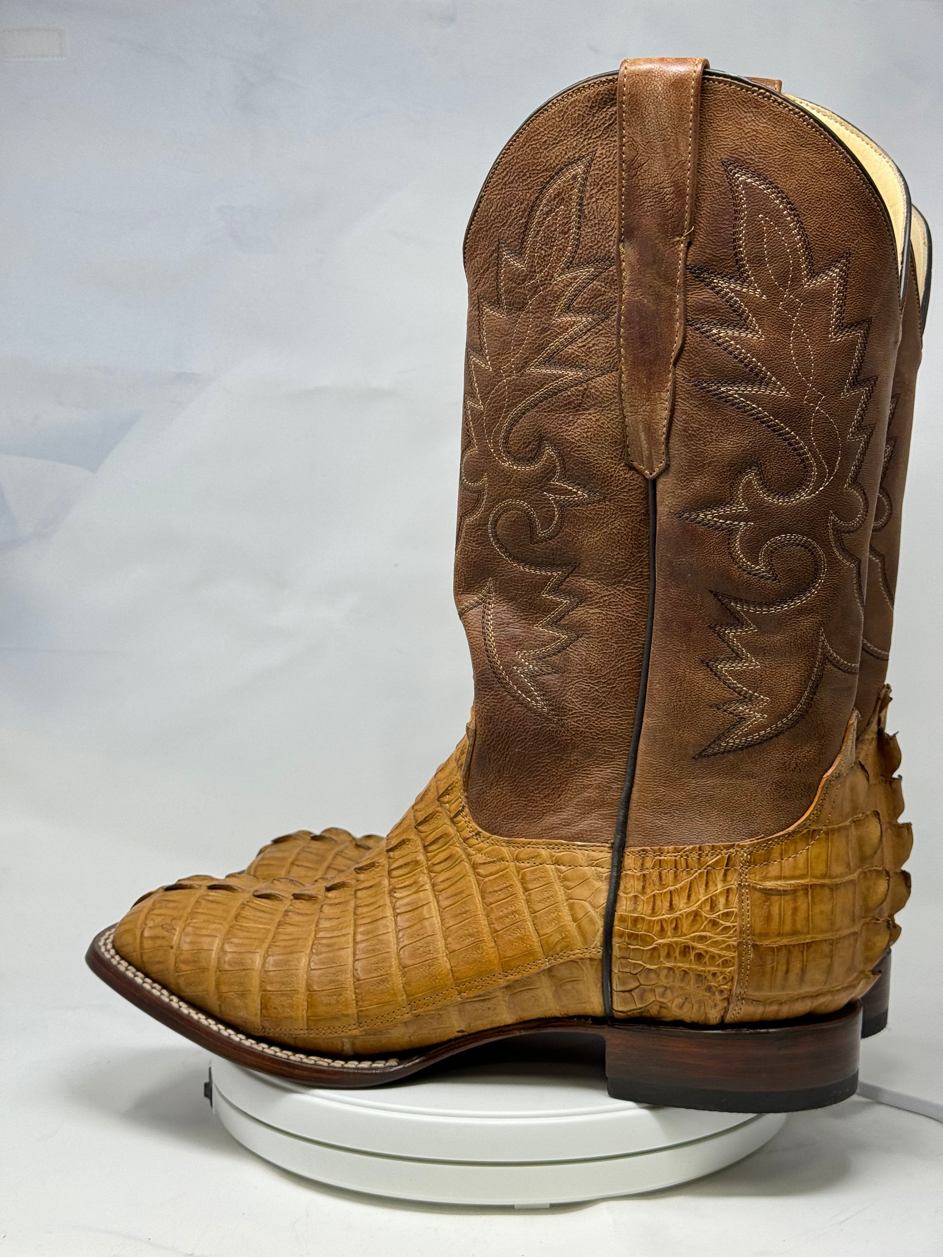 DJ2036 | Don Juan Boots Men's Caiman Tail Saddle Tan H Toe P