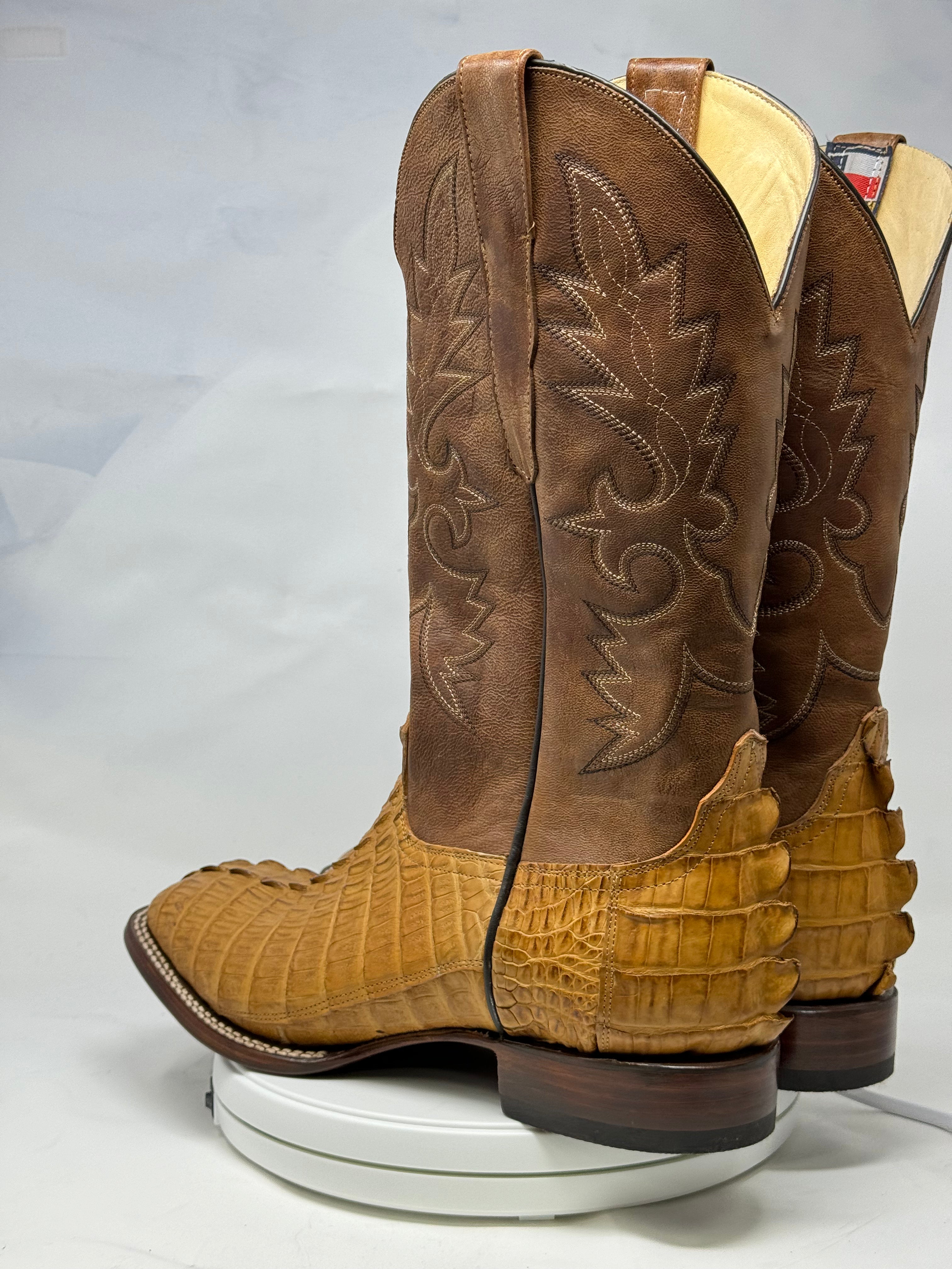 DJ2036 | Don Juan Boots Men's Caiman Tail Saddle Tan H Toe P