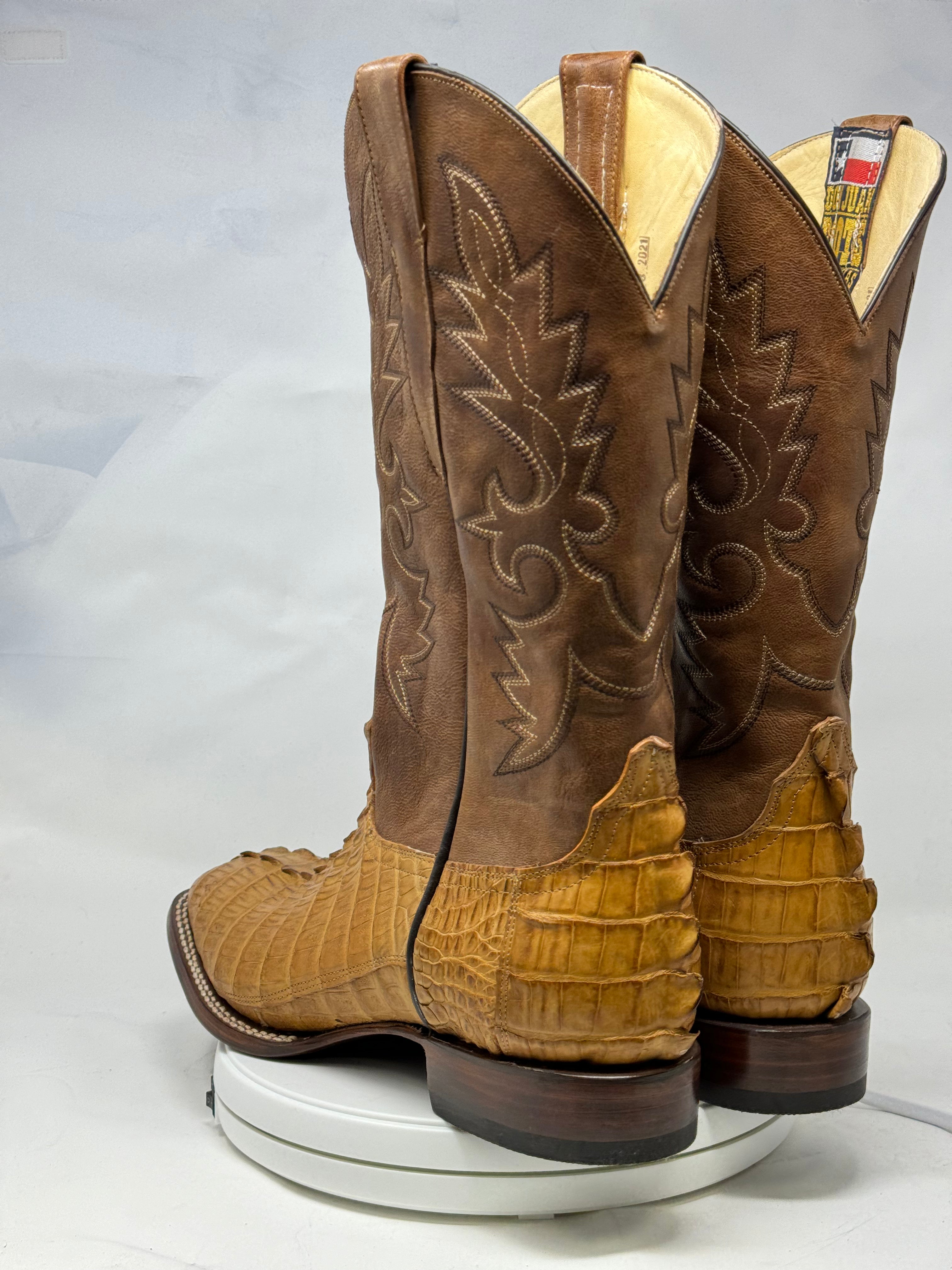 DJ2036 | Don Juan Boots Men's Caiman Tail Saddle Tan H Toe P