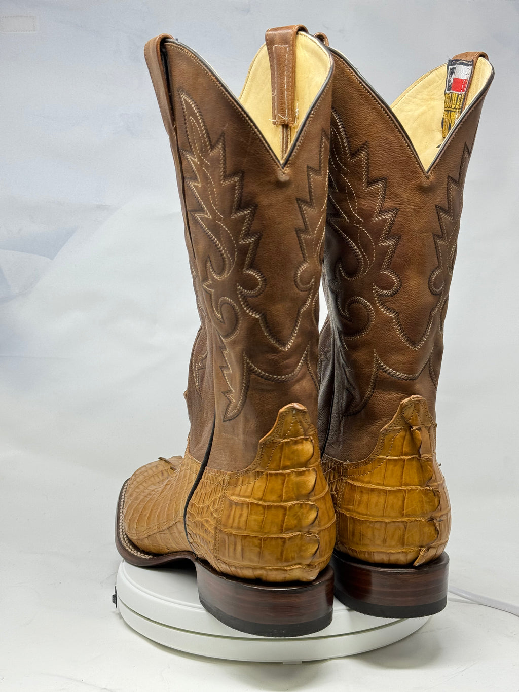 DJ2036 | Don Juan Boots Men's Caiman Tail Saddle Tan H Toe P