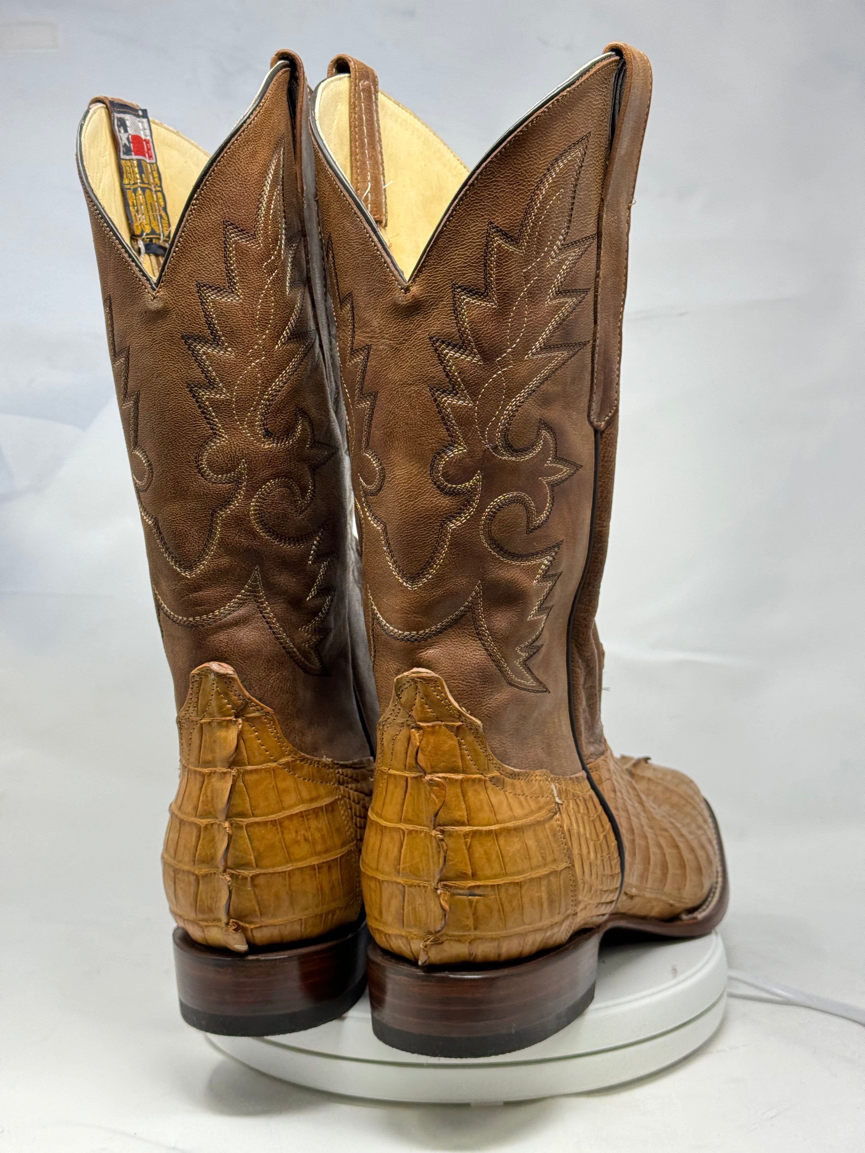 DJ2036 | Don Juan Boots Men's Caiman Tail Saddle Tan H Toe P