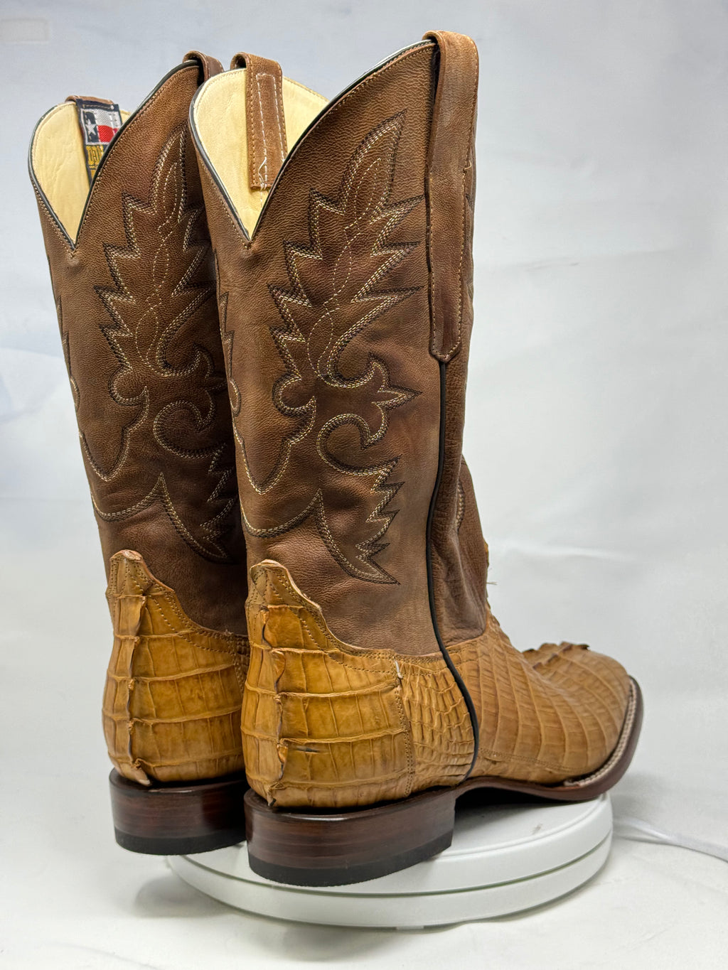 DJ2036 | Don Juan Boots Men's Caiman Tail Saddle Tan H Toe P