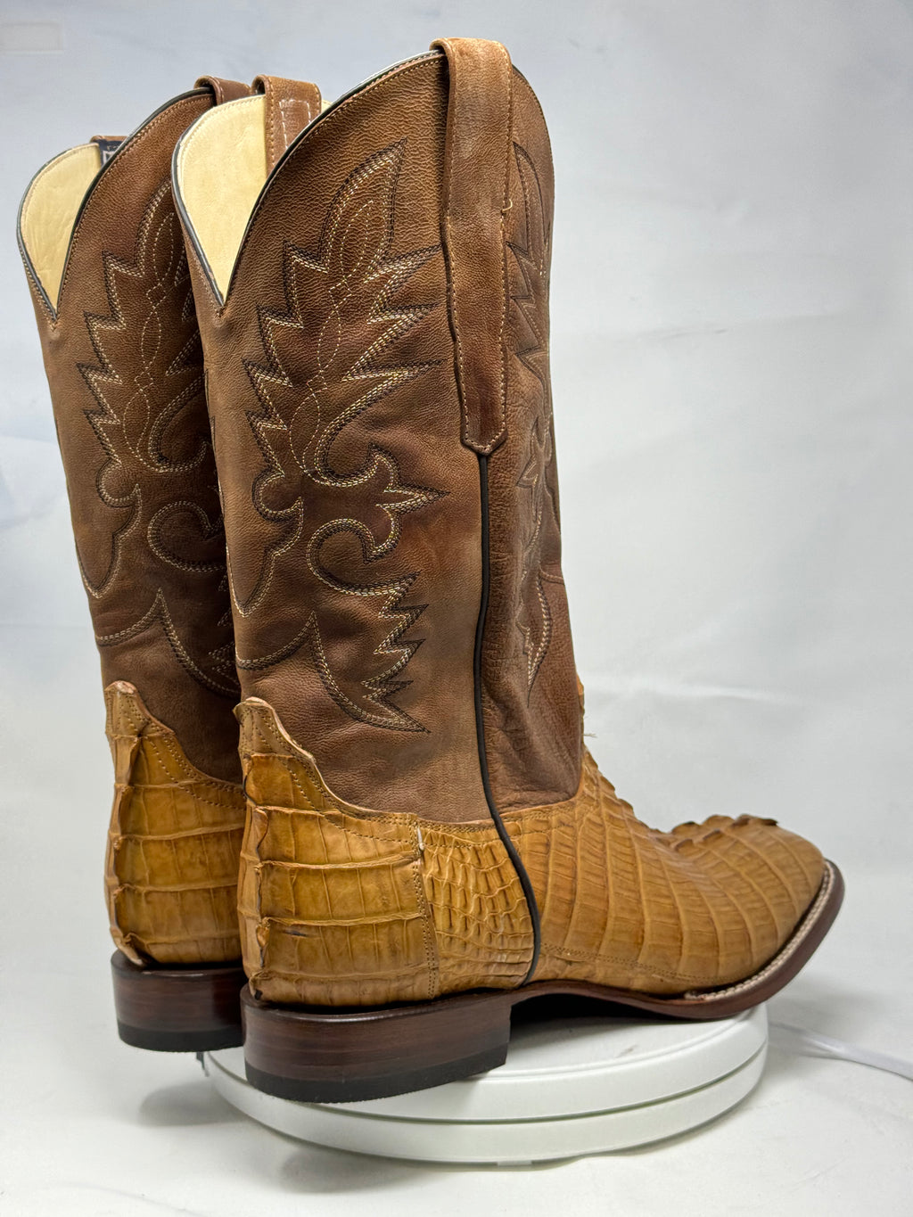 DJ2036 | Don Juan Boots Men's Caiman Tail Saddle Tan H Toe P