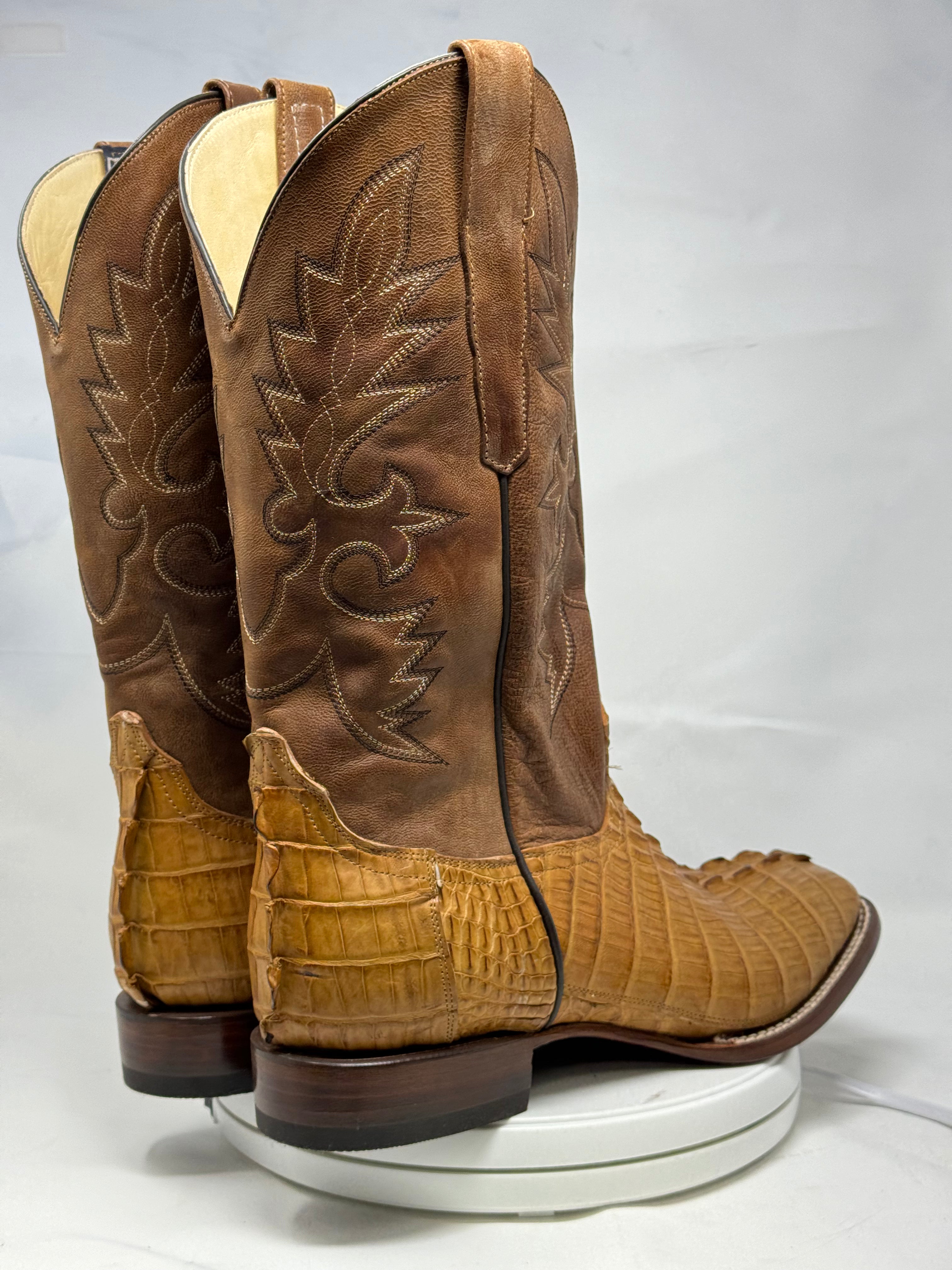 DJ2036 | Don Juan Boots Men's Caiman Tail Saddle Tan H Toe P