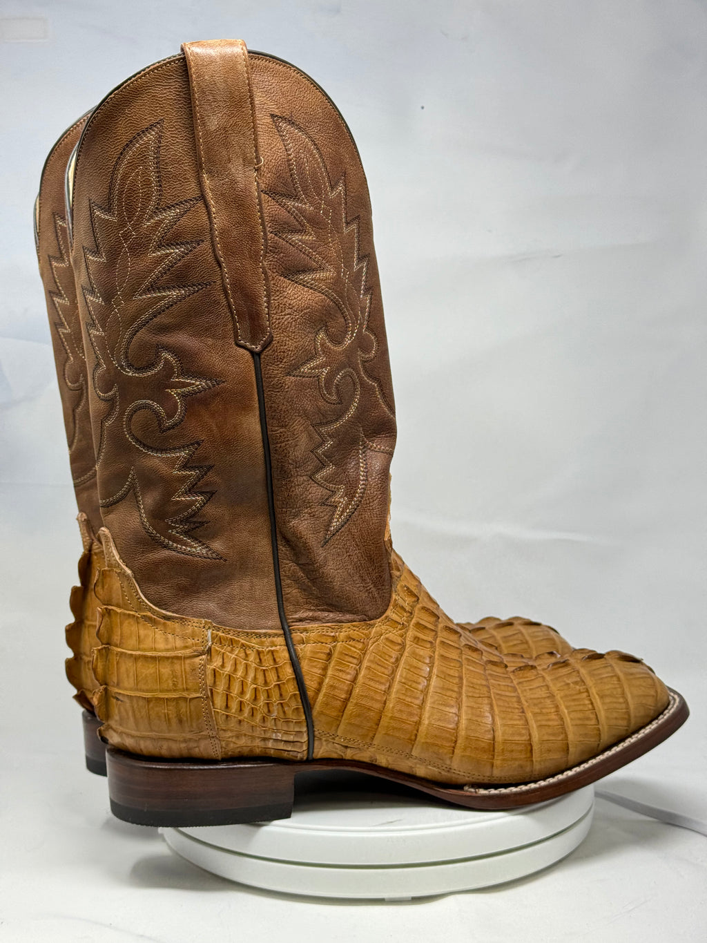 DJ2036 | Don Juan Boots Men's Caiman Tail Saddle Tan H Toe P